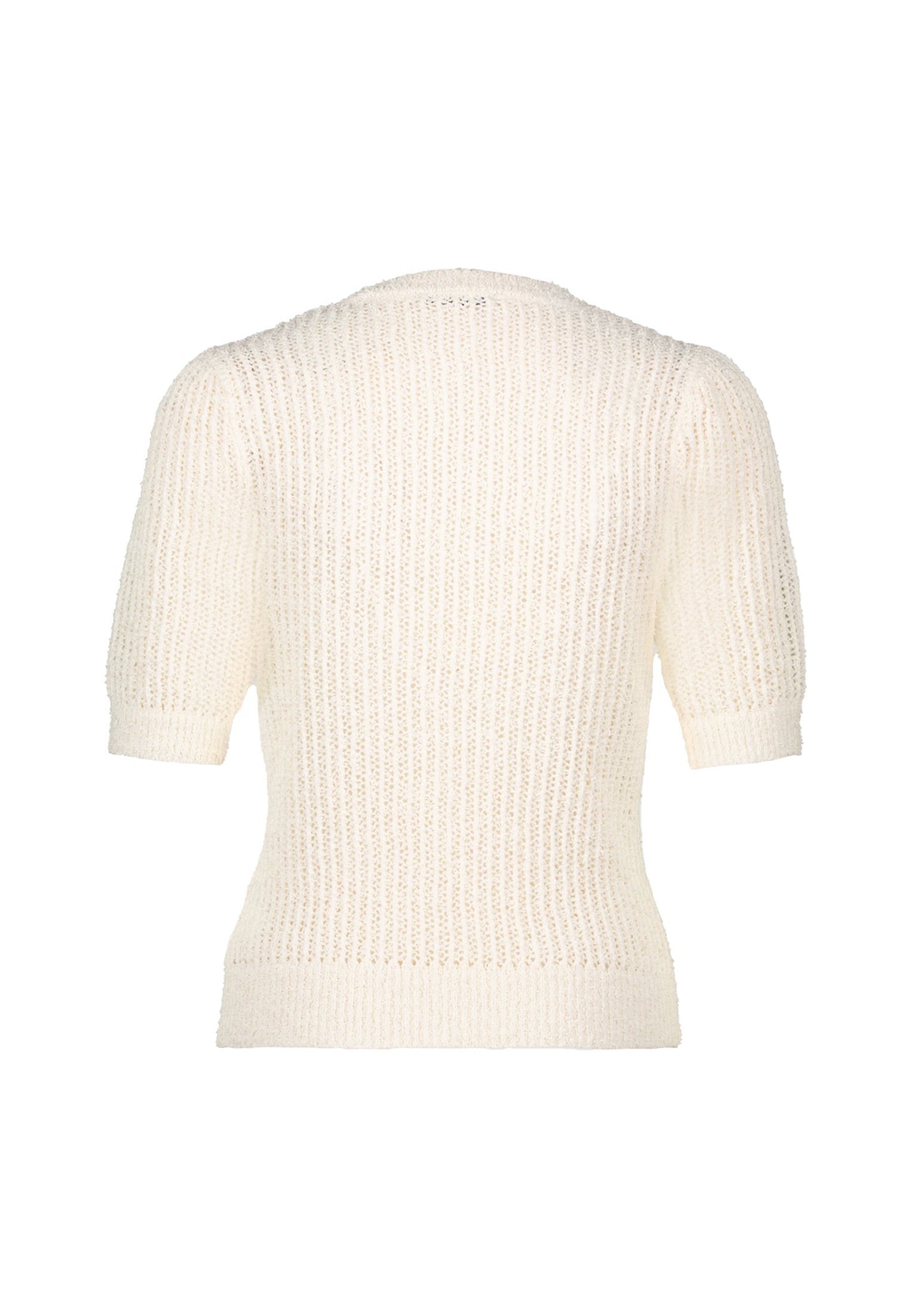 Zero Kurzarmpullover »Strickshirt 3/4 Arm Lochstrick«