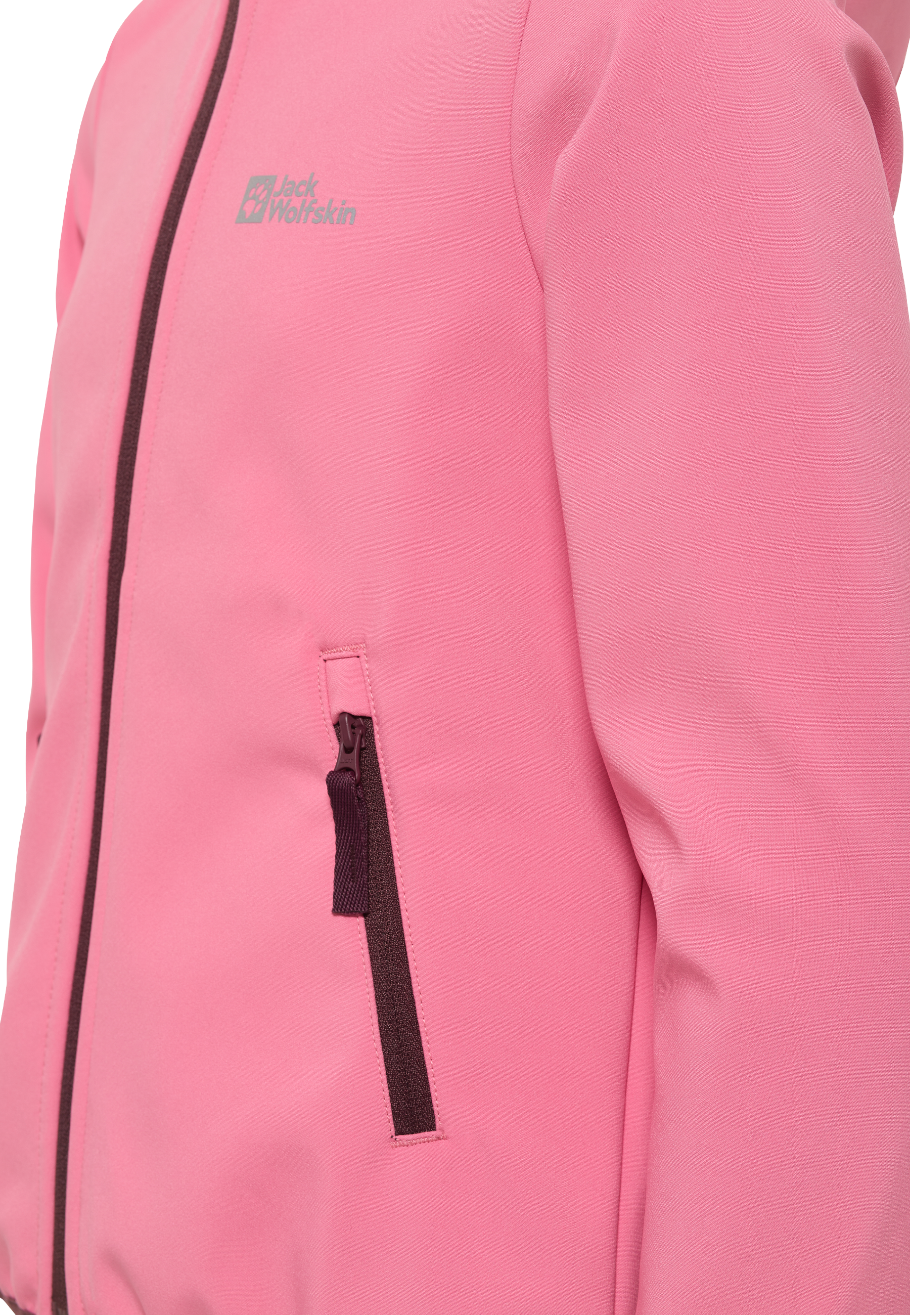 Jack Wolfskin Softshelljacke »FOURWINDS JACKET KIDS«, mit Kapuze, Winddicht, atmungsaktiv, Übergangsjacke