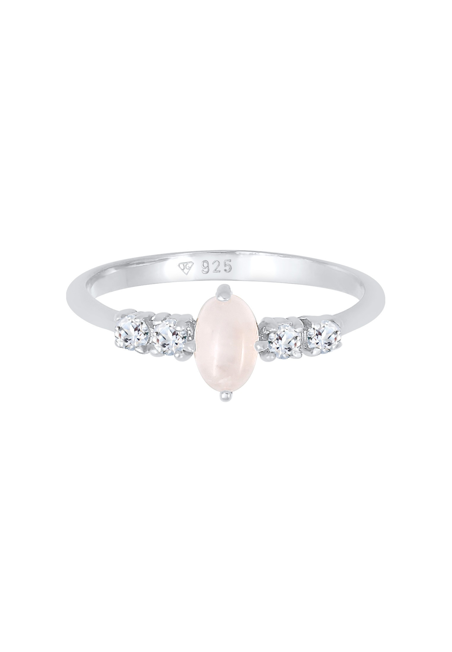 Elli Premium Silberring »Ring Rosa Quarz Topas Oval Verlobung 925 Silber«