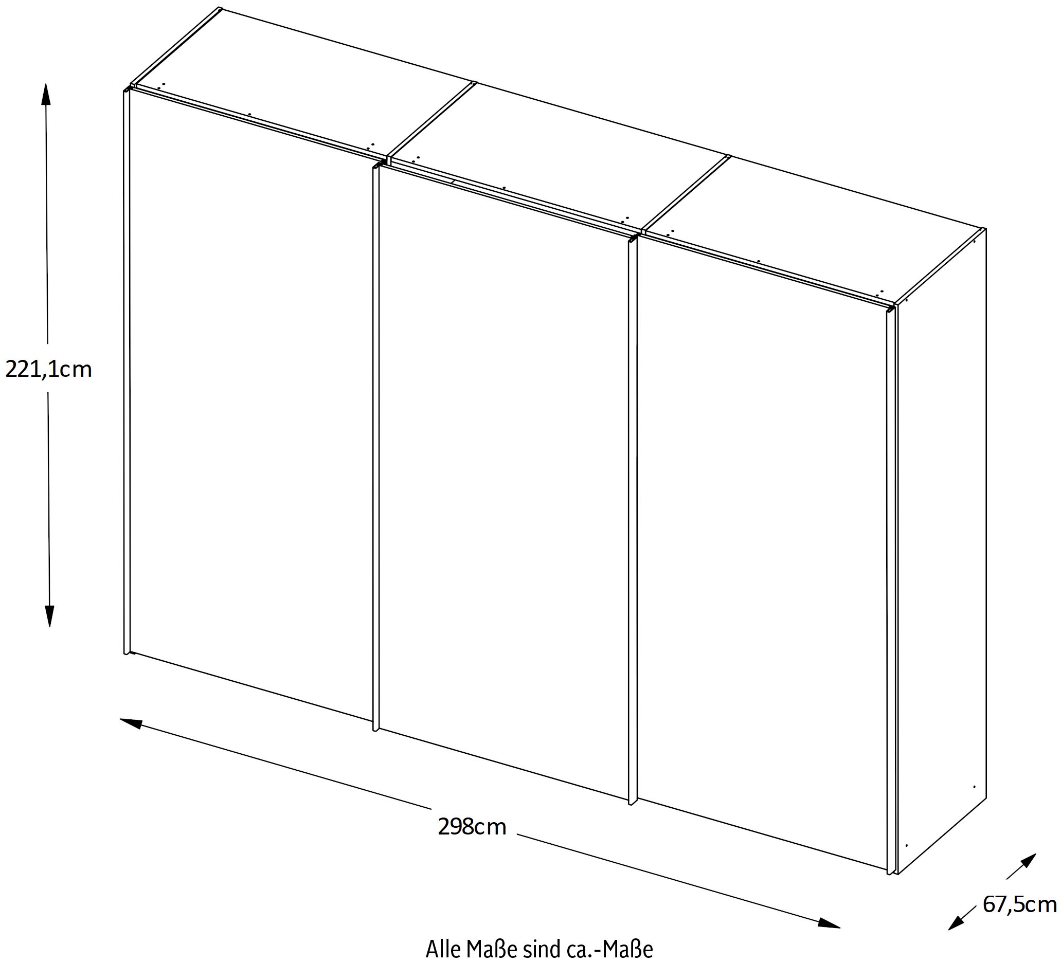 STAUD Schwebetürenschrank »Sinfonie Plus, edles Design in hochwertiger Qualität, Made in Germany« Mit vier verschiedenen Ausstattungsvarianten