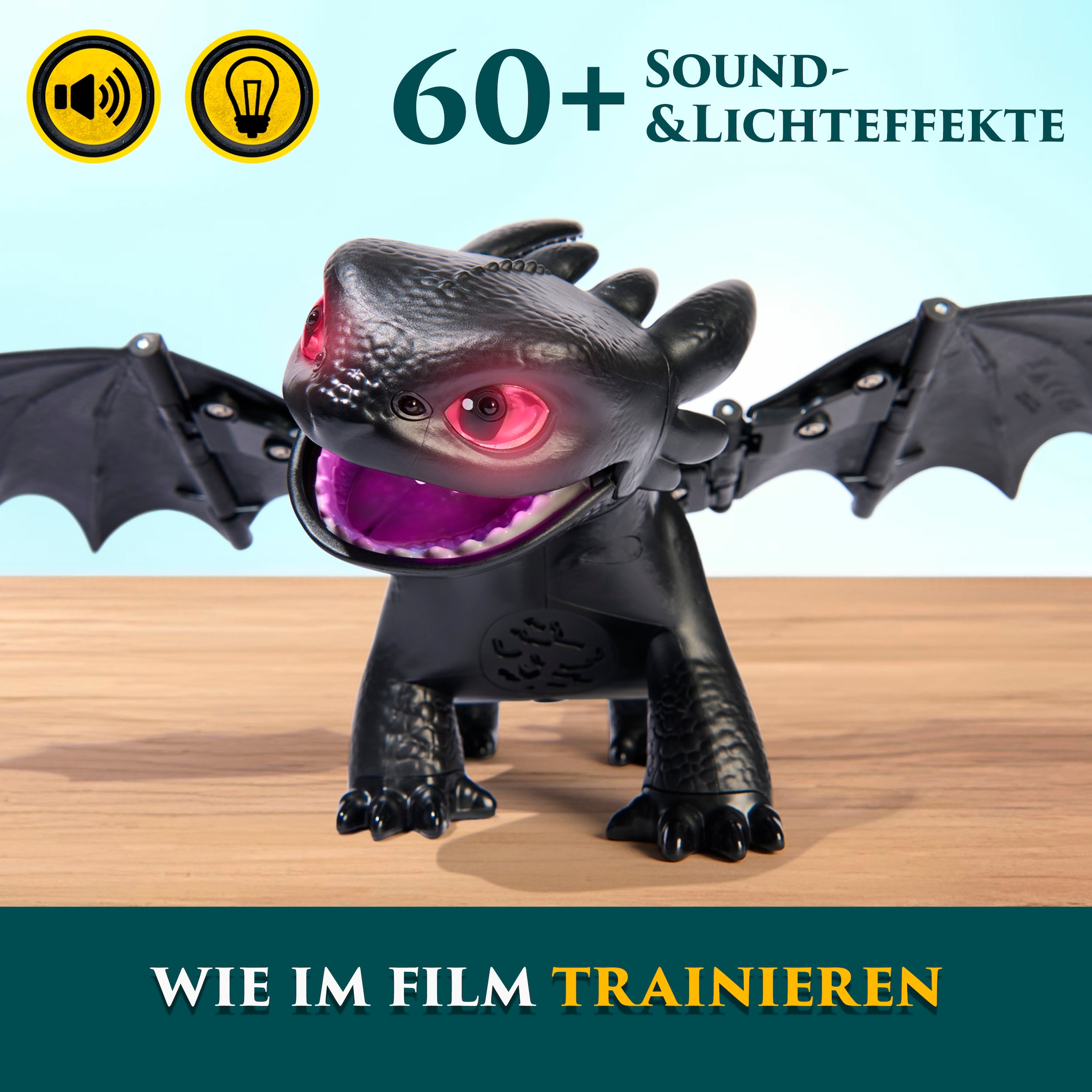 Spin Master Spielfigur »Dragons Movie - Interaktive Drachenfigur Ohnezahn« mit Licht und Sound