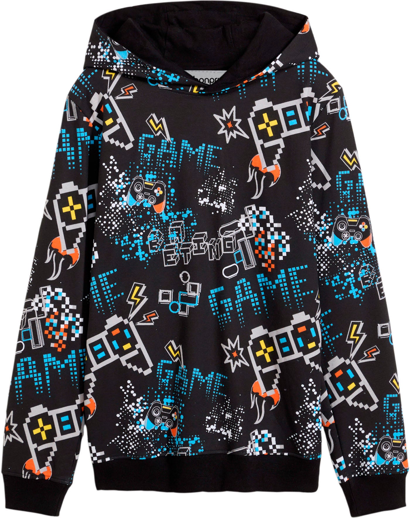 bonprix Hoodie , lässige Passform, hüftbedeckende Länge, aus Baumwolle
