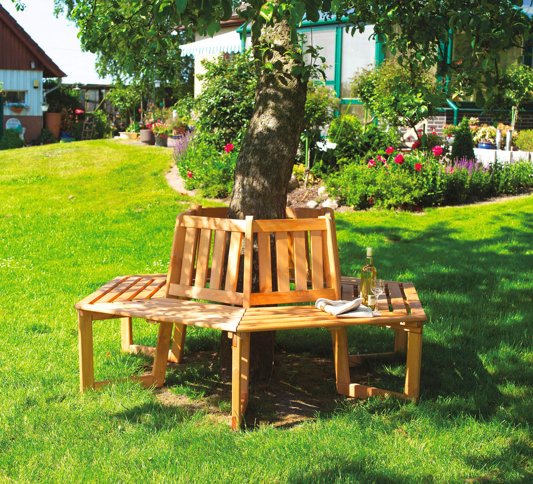 promadino Baumbank, Kiefernholz, 205x89x90 kaufen