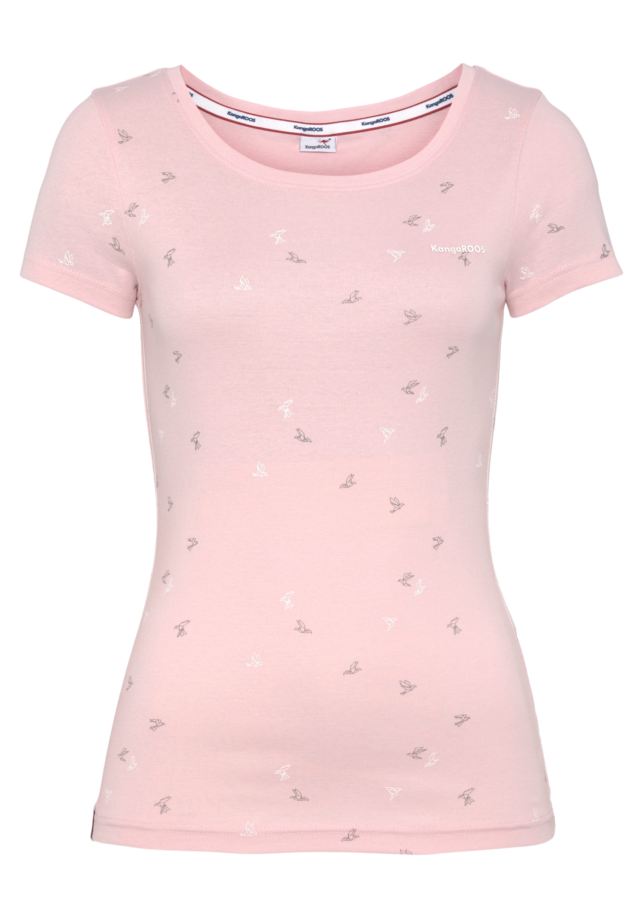KangaROOS T-Shirt, Kurzarm, sehr figurbetont, aus 100% Baumwolle