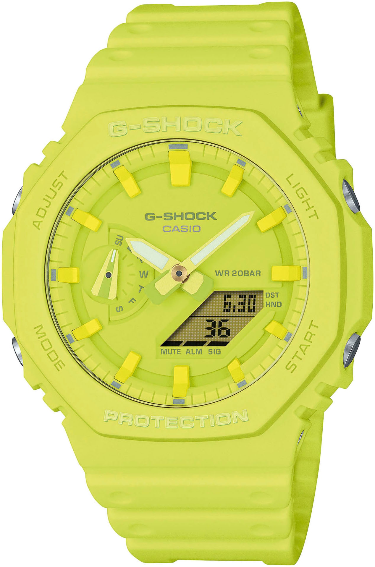 CASIO G-SHOCK Chronograph, Quarzuhr,Armbanduhr,Herrenuhr,digital, bis 20bar wasserd.Resinbarmband