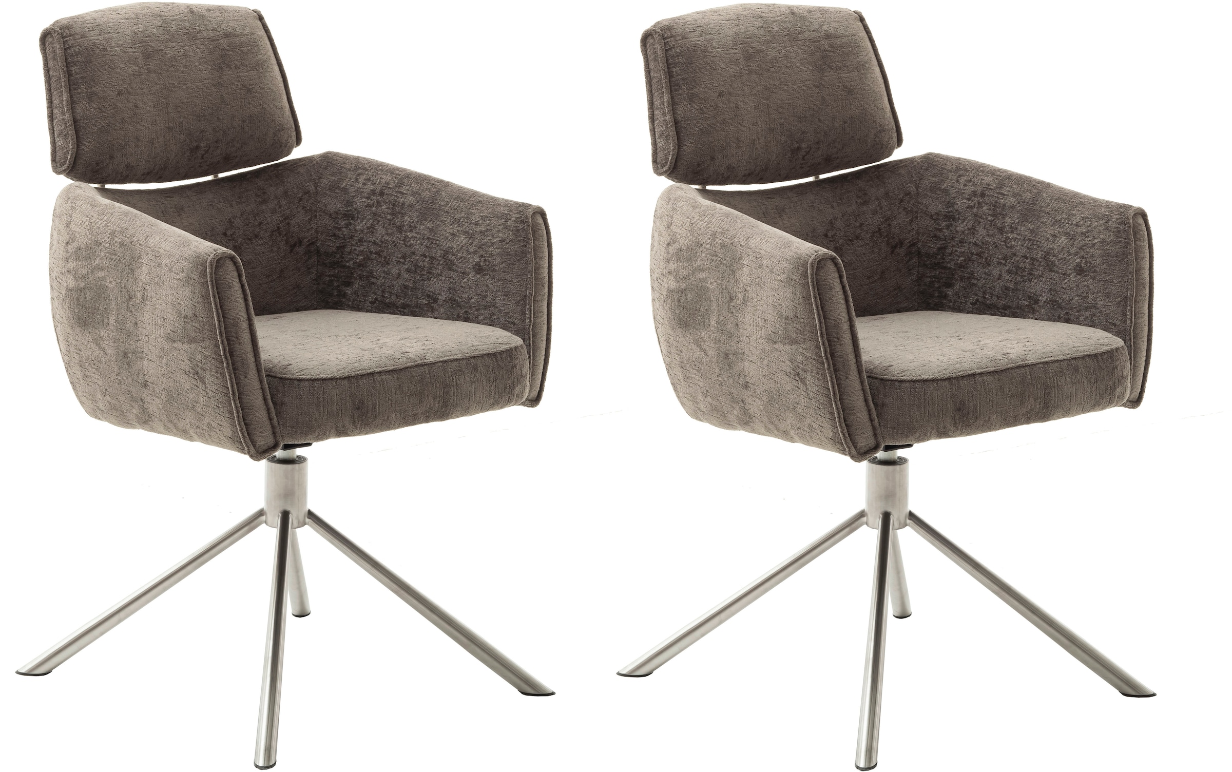 MCA furniture Esszimmerstuhl »QUEBEC«, (Set), 2 St., (2er-Set), 360° drehbar, Taschenfederkern, Sitzhöhe ca. 51 cm