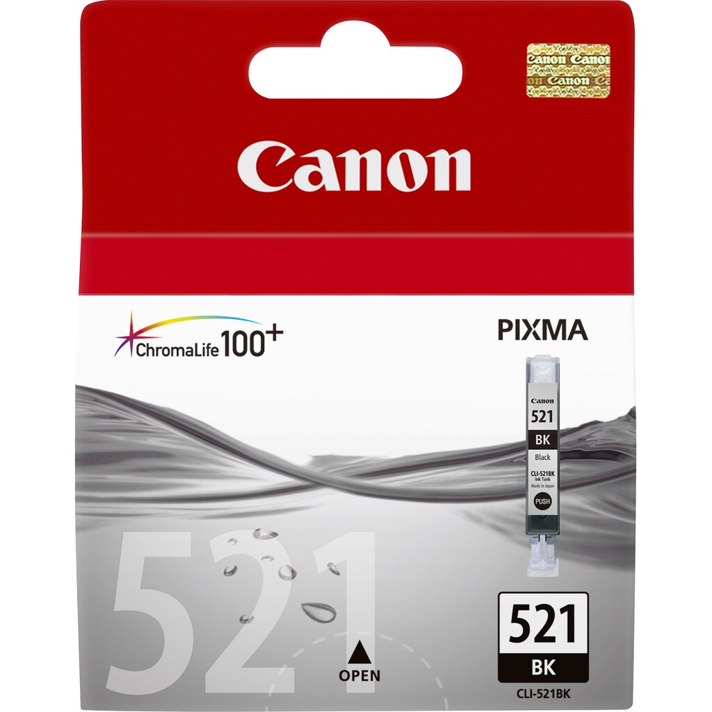 Canon Tintenpatrone »CLI 521«, original Druckerpatrone 521 schwarz