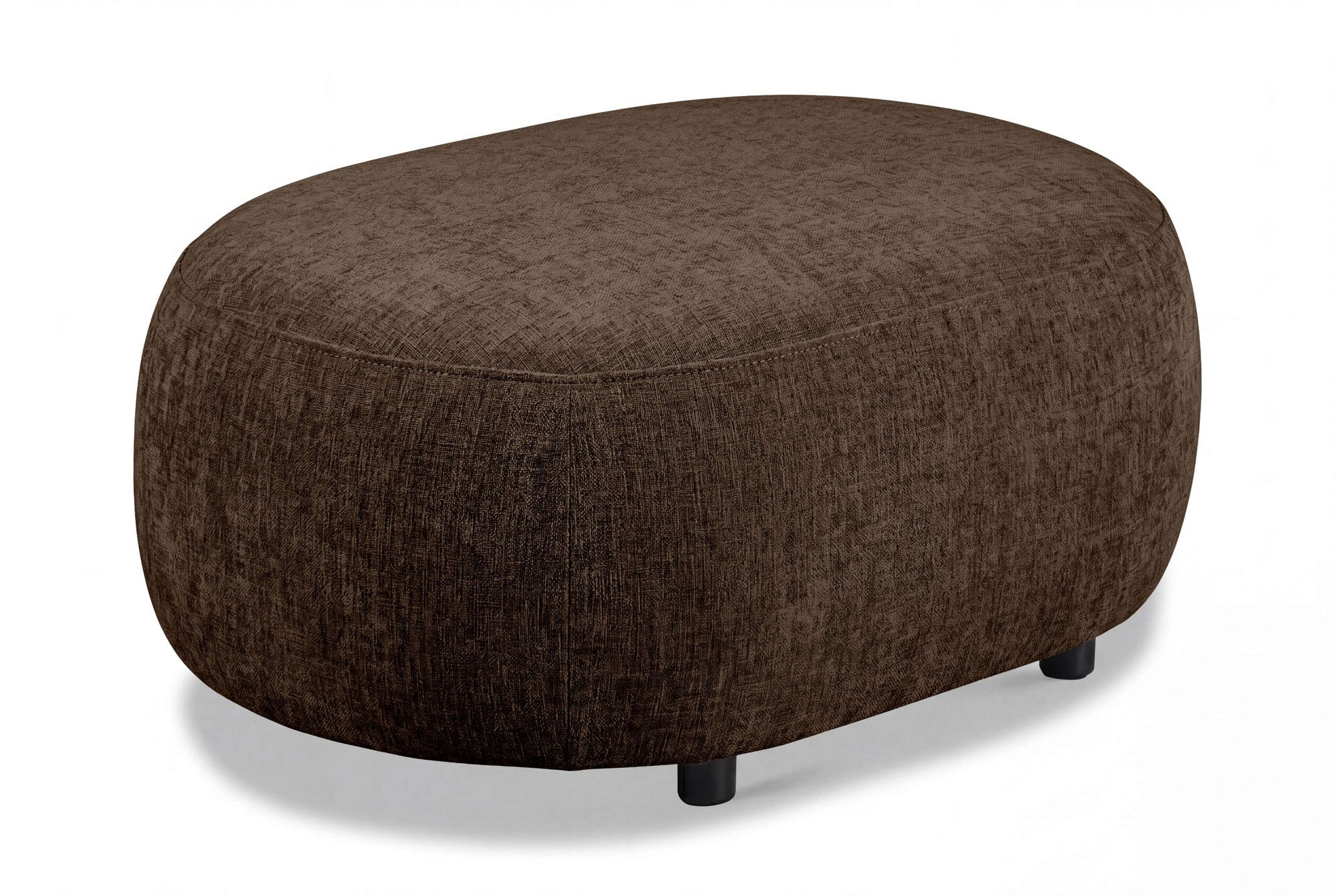 Home affaire Polsterhocker »OSTRUP, Naturtöne, Boucle oder Chenille« 90x64 cm, organische Form mit sanften Rundungen