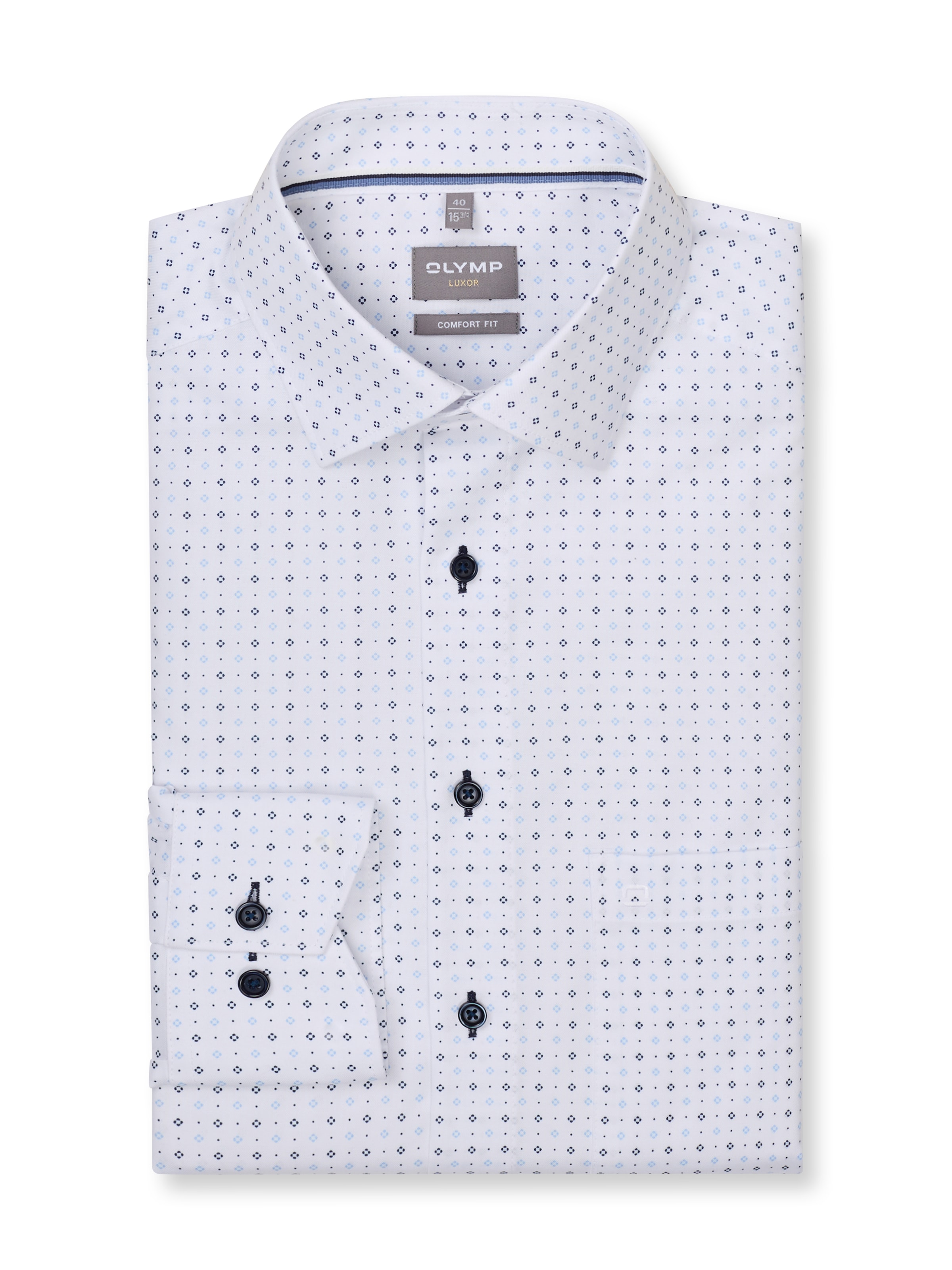 OLYMP Langarmhemd »Luxor« Businesshemd, comfort fit, Under-Button-down-Kragen