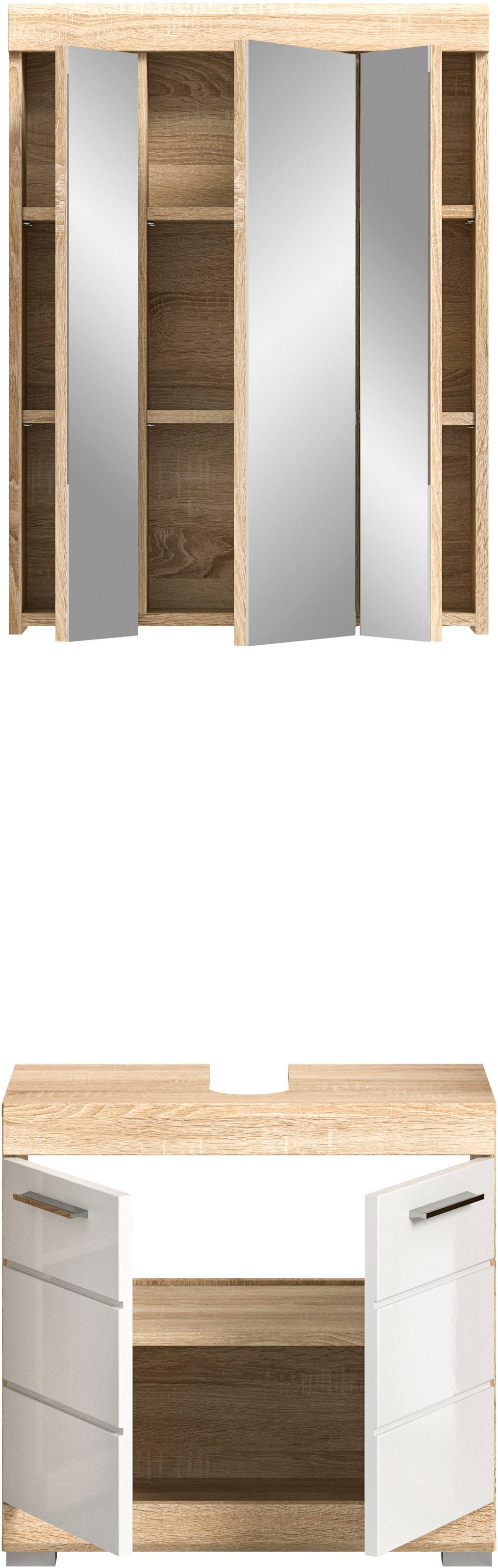 INOSIGN Badmöbel-Set Spiegelschrank, Waschbeckenunterschrank Badmöbel, »Siena«, OTTO bei (Set, bestellen 2 St.)