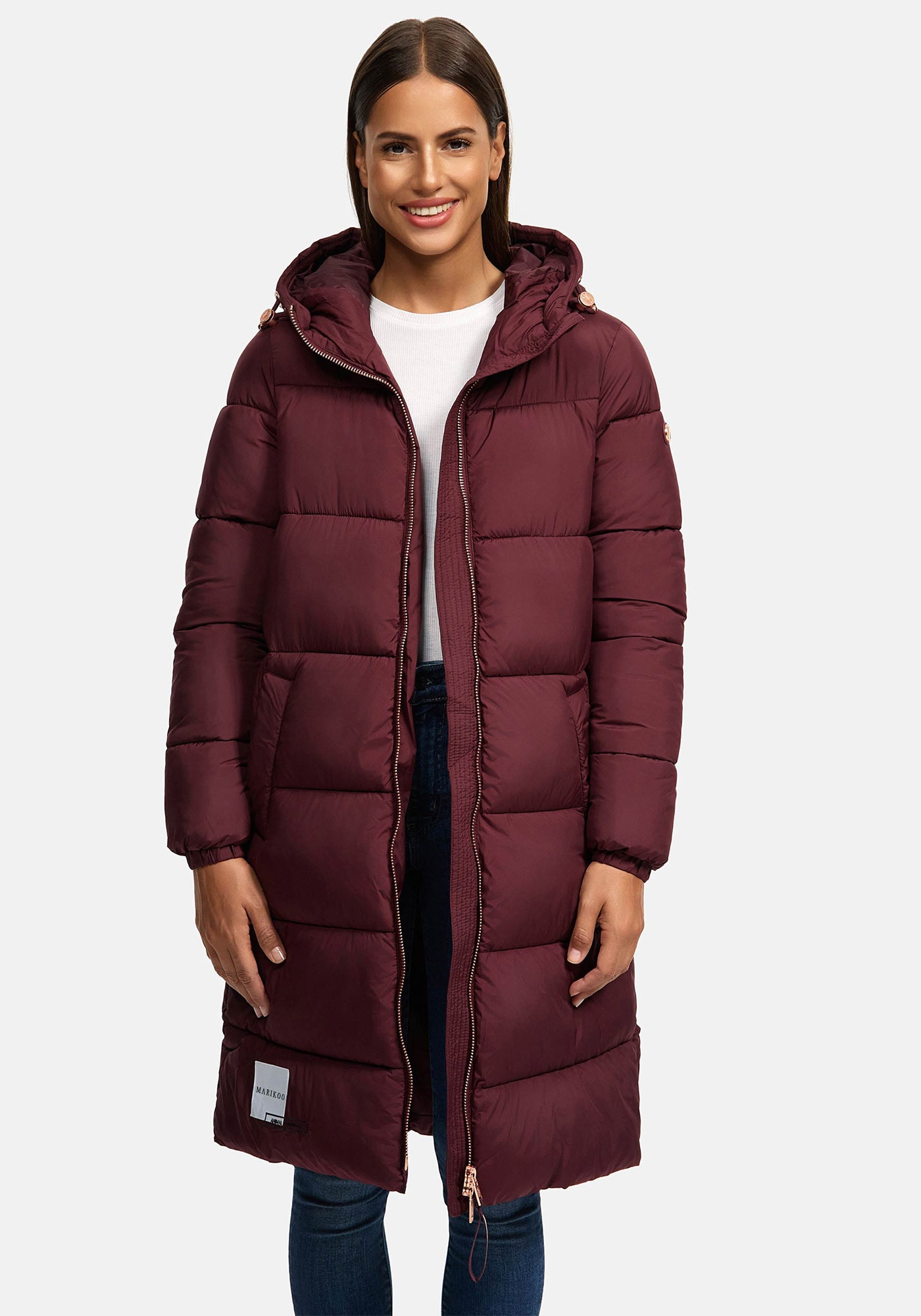Marikoo Winterjacke »Marikoo Nomadiaa lange Damen Winterjacke N024«