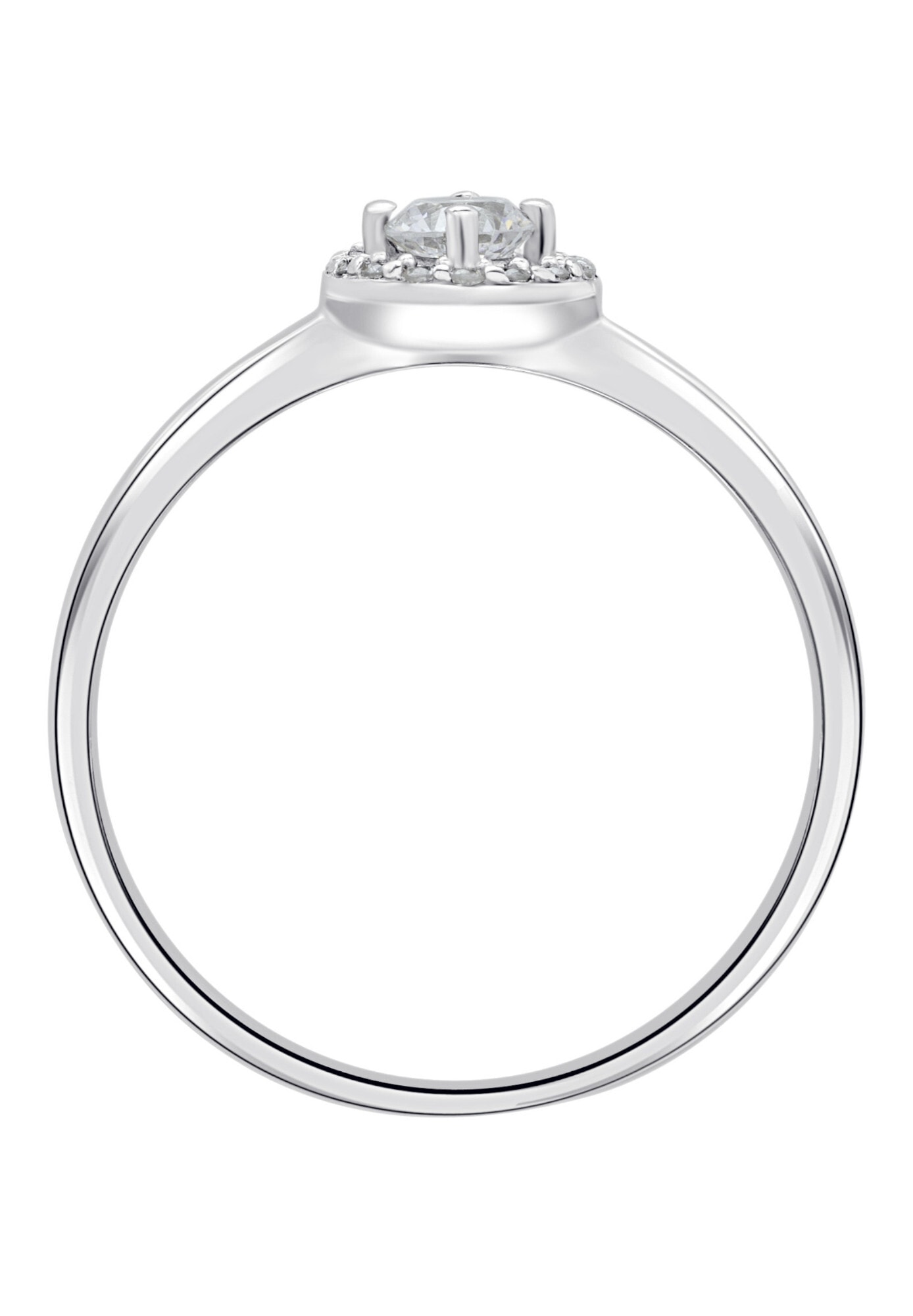 ONE ELEMENT Diamantring »0,15 ct Diamant Brillant Invisible Ring aus 585 Weißgold«