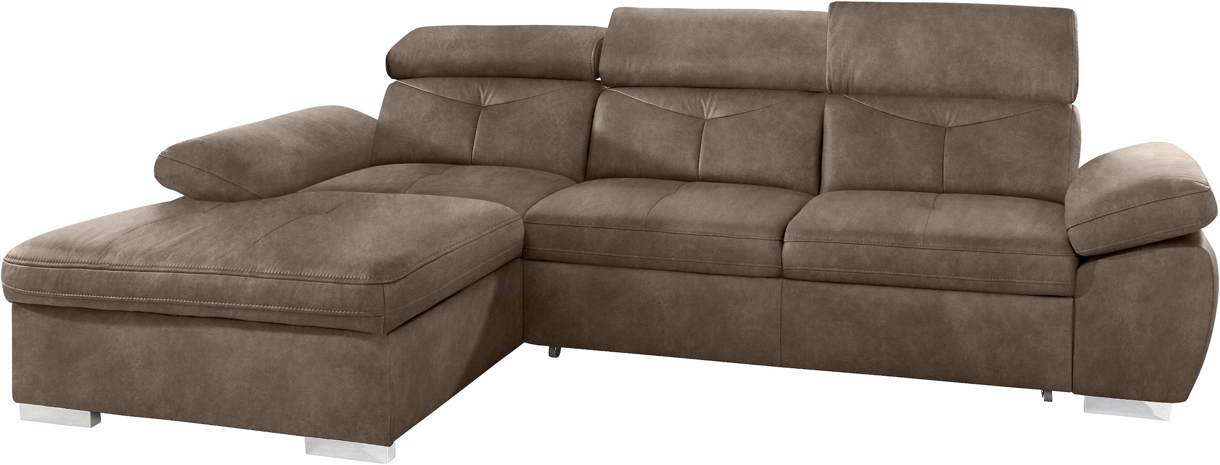 Ecksofa »Spring, super bequem und komfortabel mit Armteil- und Kopfteilfunktion«,...