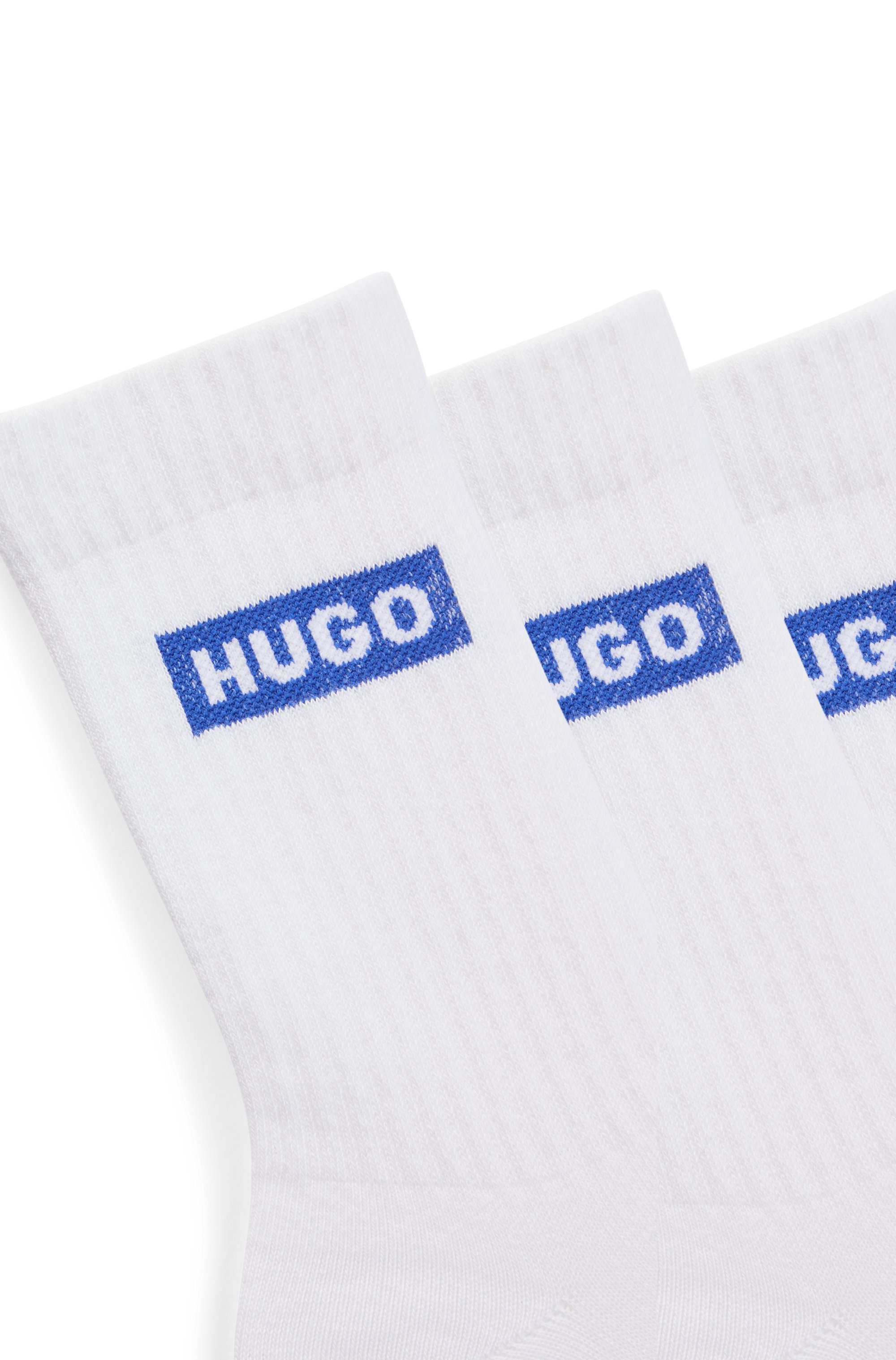 HUGO Blue Socken »3P QS BLUE LOGO CC«, (3 Paar), Unisex Sportsocken