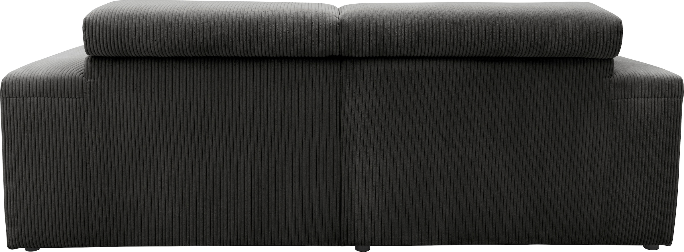 DOMO collection Ecksofa »Brandon B/T: 214/175 cm, belastbar bis 140kg/ Sitz, L-Form«, Cord, grau