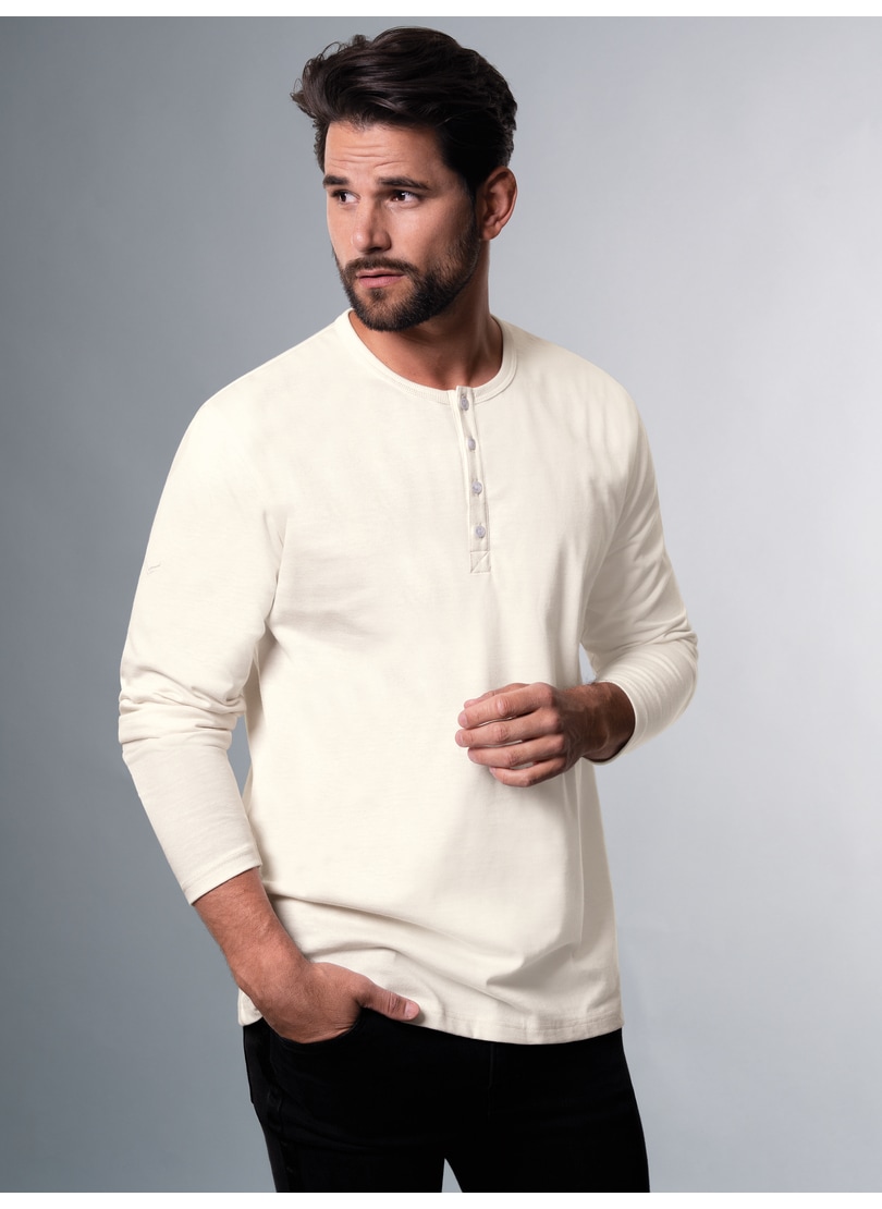 Longsleeve »TRIGEMA Langarmshirt mit Knopfleiste«