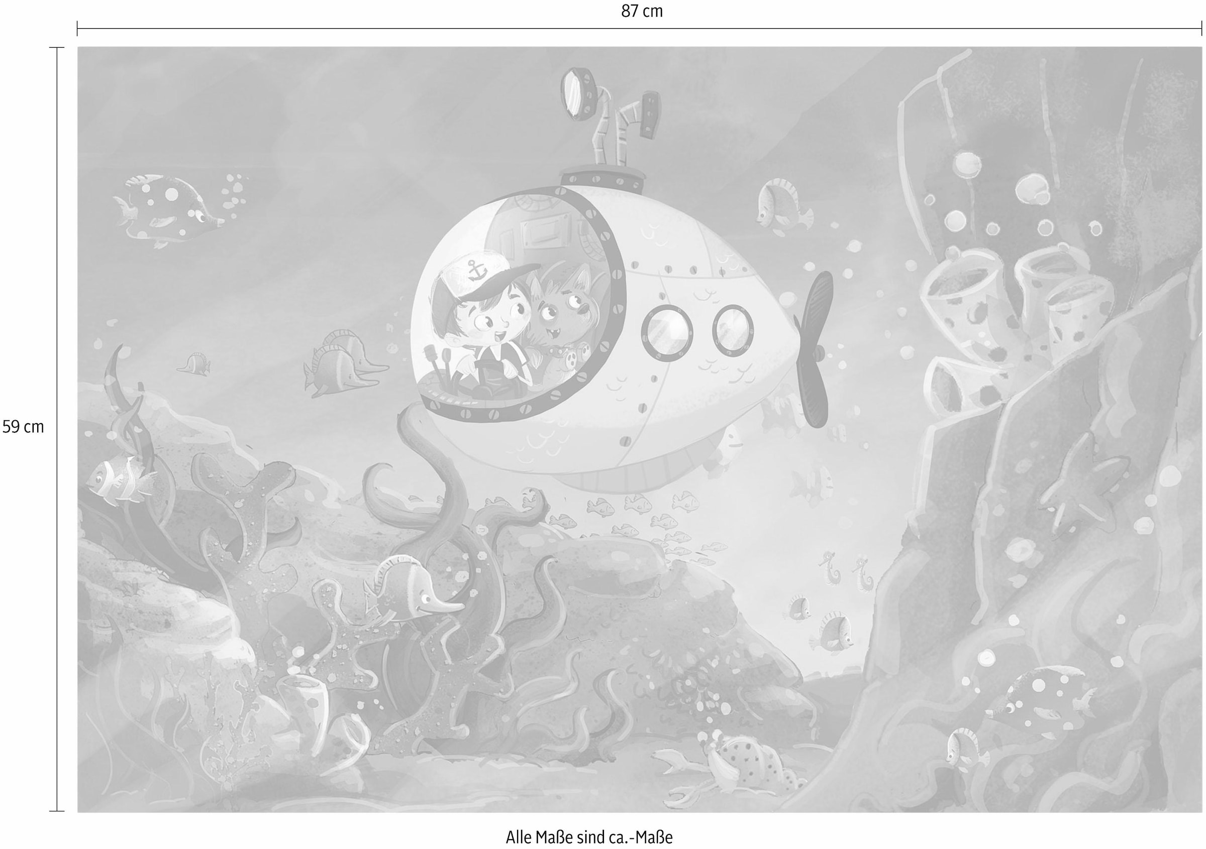 Wall-Art Poster »Unterwasserwelt«, Nachtleuchtende Farbe