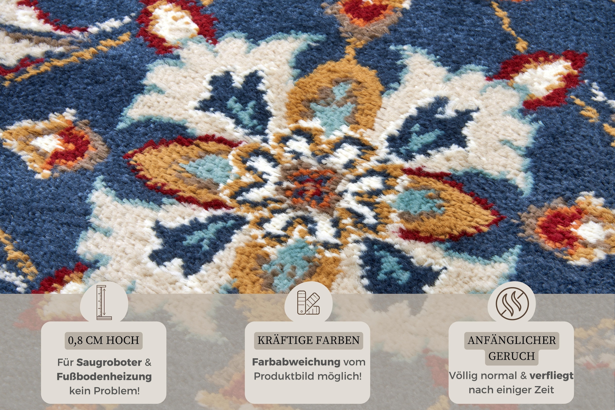 HANSE Home Teppich »Caracci«, rechteckig, 8 mm Höhe, Läufer, Orientalisch, Kurzflor, Wohnzimmer, Schlafzimmer, Esszimmer