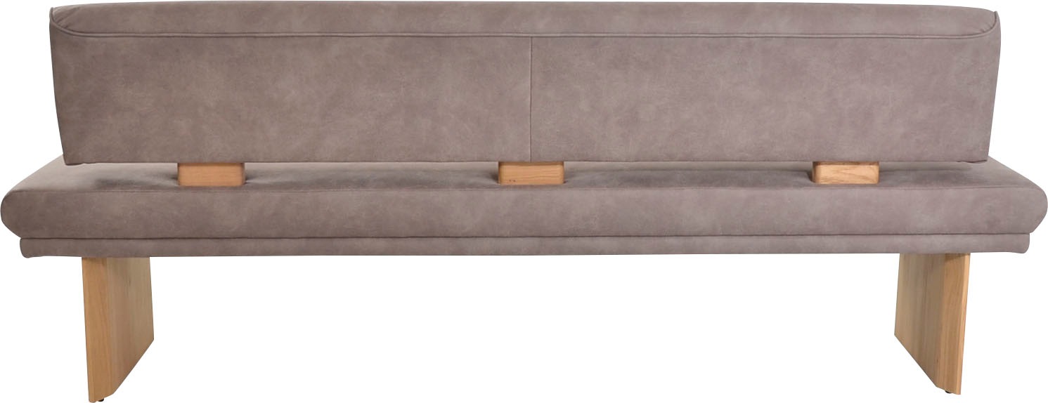 K+W Komfort & Wohnen Polsterbank »Longbeach« 1 Stk. tlg. Spitzkissenoptik im Sitz, wahlweise in der Breite 204cm oder 224cm