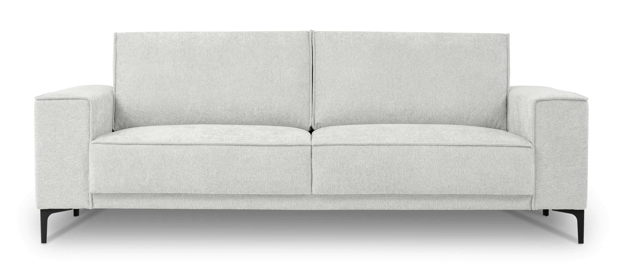 Places of Style 3-Sitzer »3er Sofa Oland, Struktur, Flachgewebe, Luxus-Microfaser, Boucle«, 224 cm, Wellenunterfederung, Skandi-Design, Metallfüße