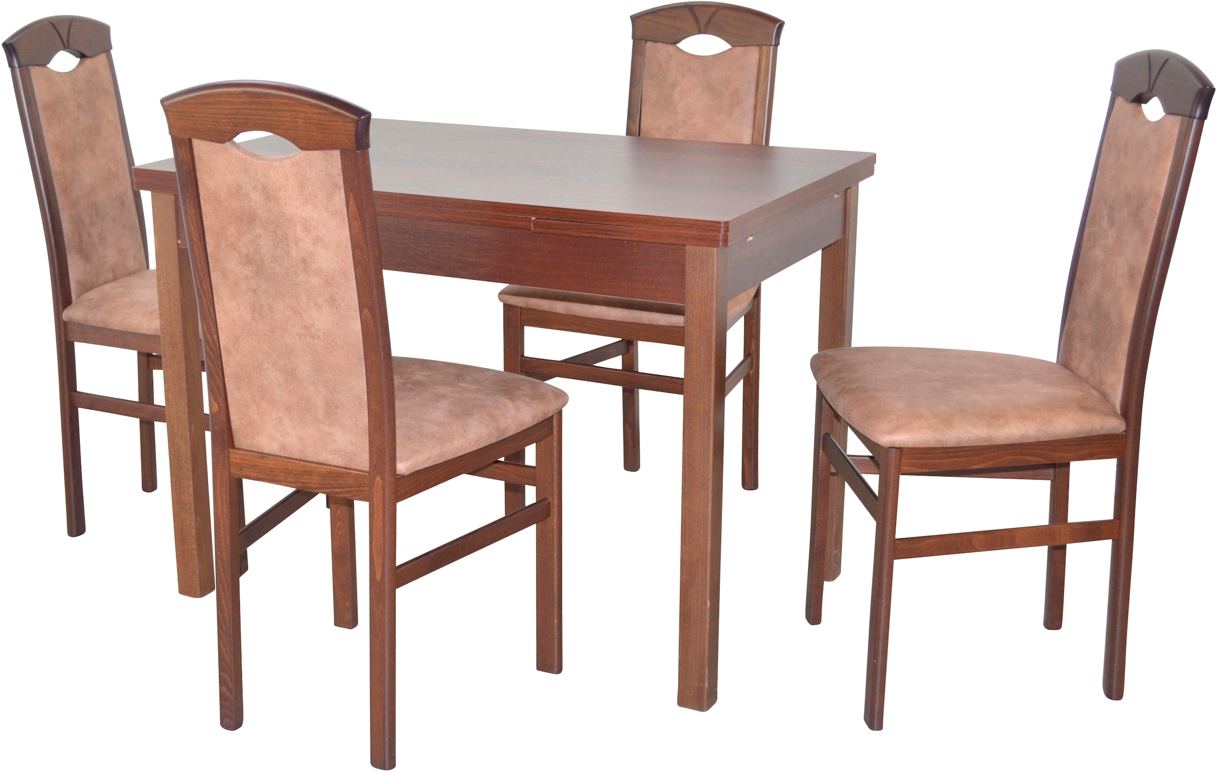 HOFMANN LIVING AND MORE Essgruppe »5tlg. Tischgruppe«, (Spar-Set, 5 tlg., 5tlg. Tischgruppe), Stühle montiert