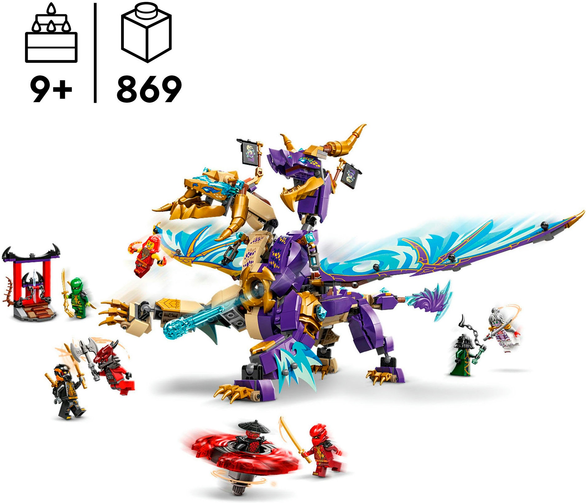 LEGO® Konstruktionsspielsteine »Lichtbogendrache (71836), LEGO® Ninjago«, (869 St.), Made in Europe