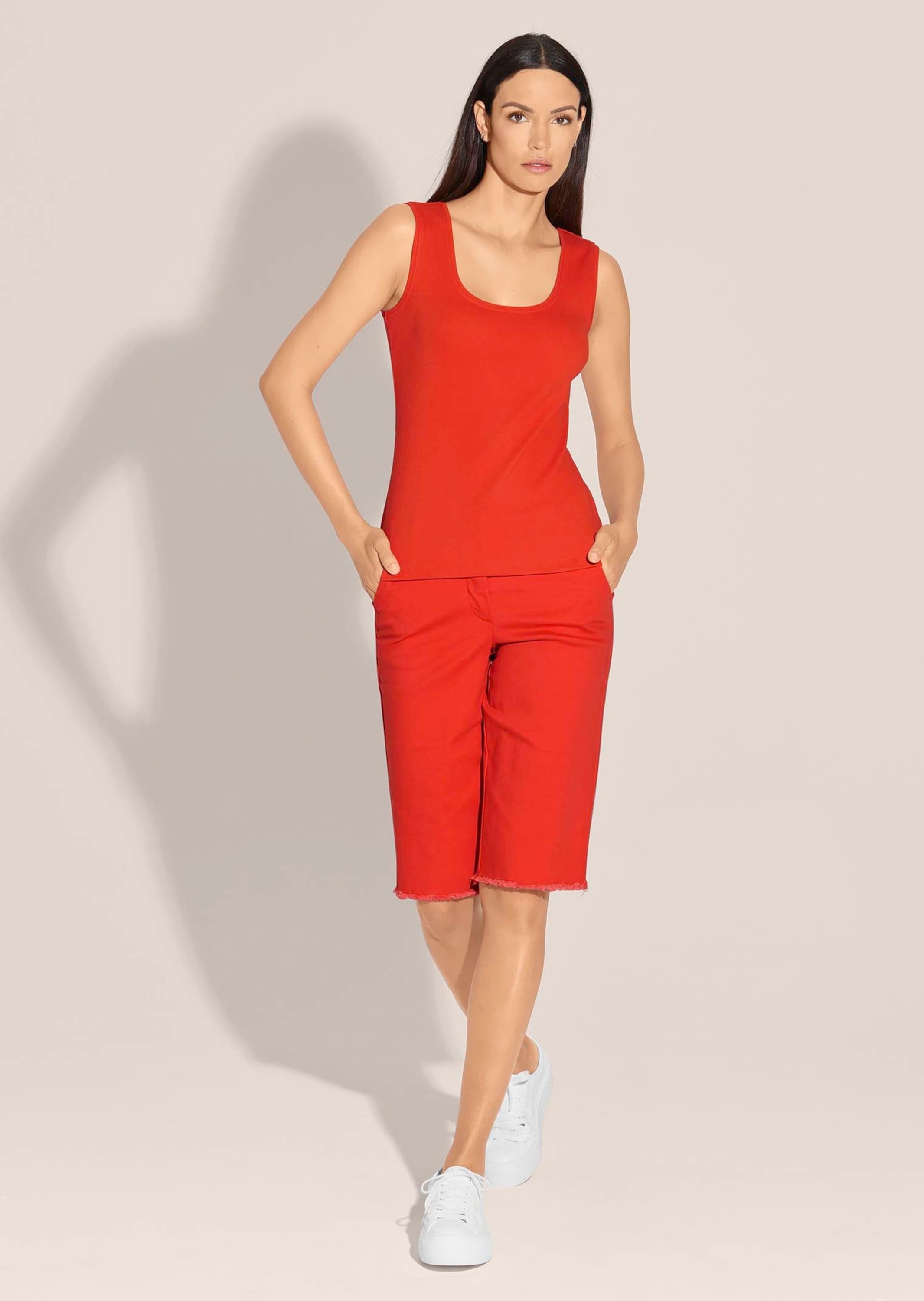 MADELEINE Palazzohose »Bermuda Bermuda mit Fransen«