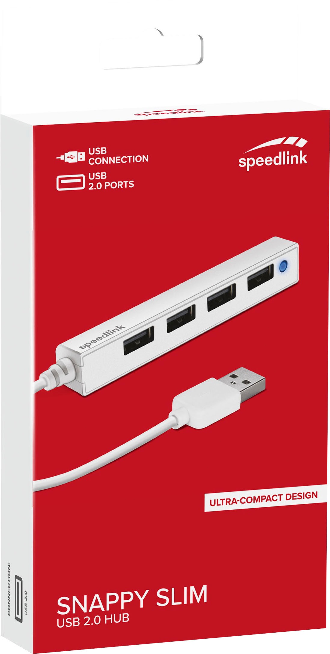 Speedlink USB-Adapter »SNAPPY SLIM USB Hub, 4-Port, USB 2.0«, passiv