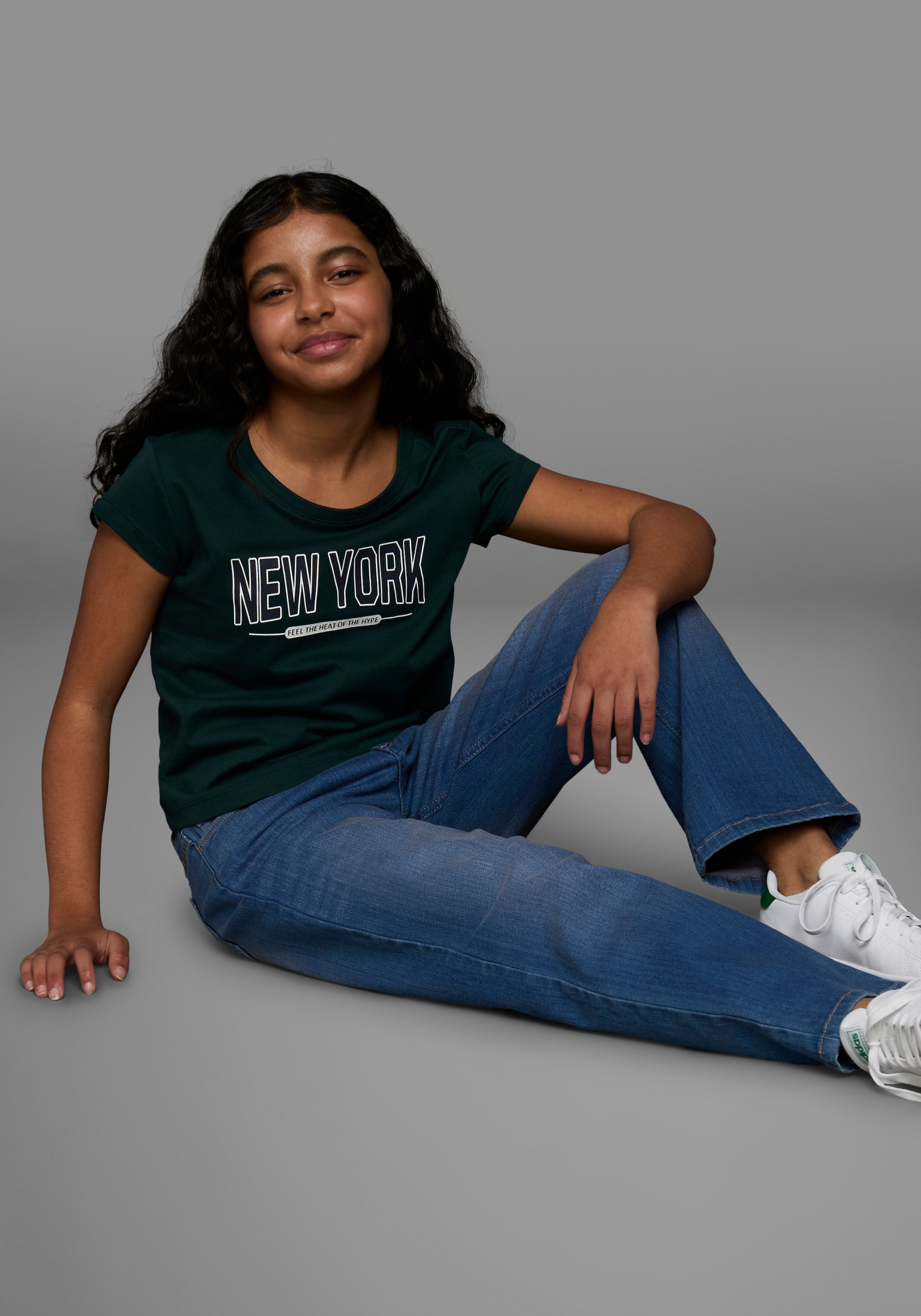 KIDSWORLD T-Shirt »New York - Print«, Kurzarm, gerade Passform, mit stylischem Druck