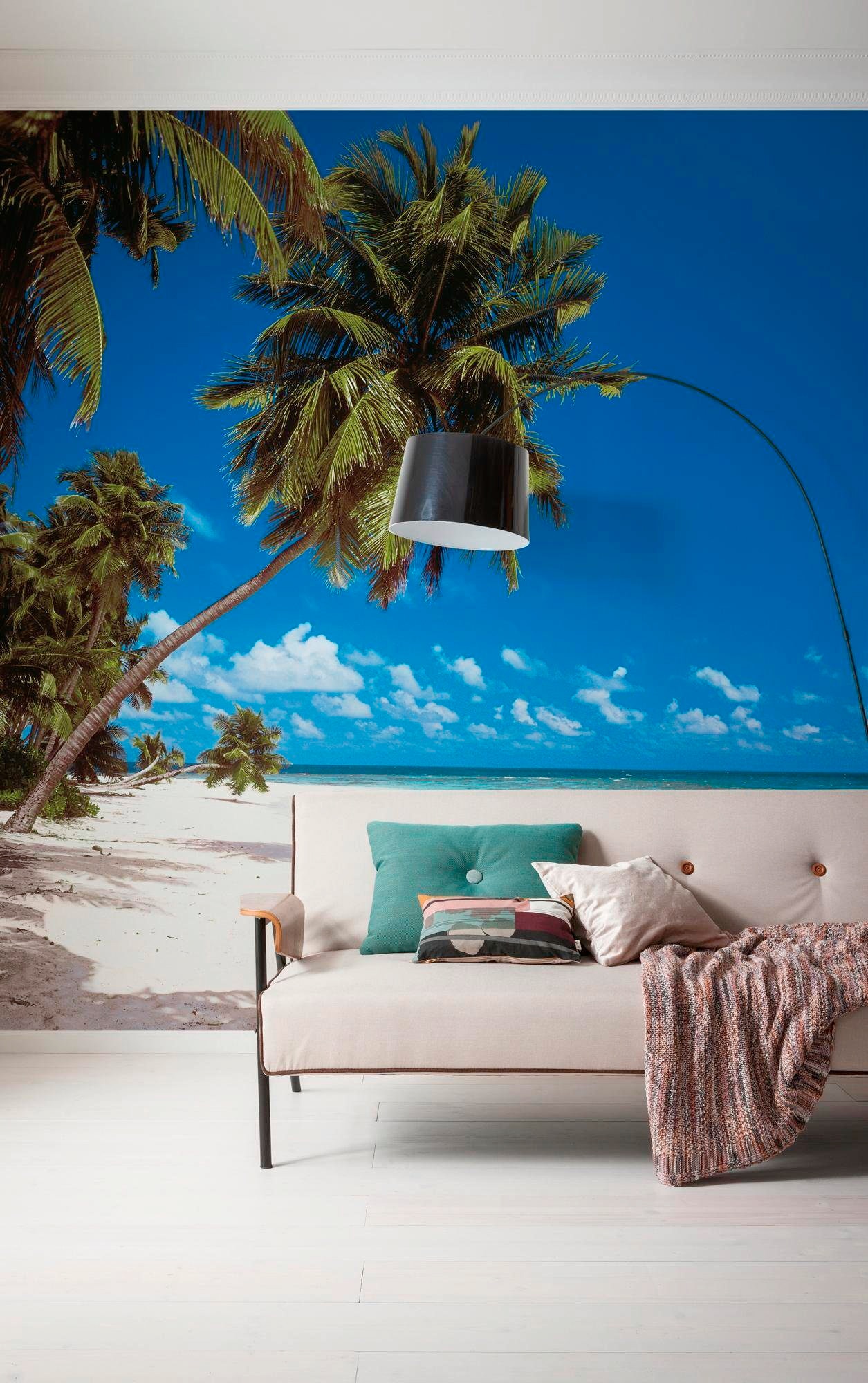 Komar Vliestapete »Digitaldruck Vlies - Maldives - Größe 300 x 250 cm«, bedruckt, Wohnzimmer, Schlafzimmer