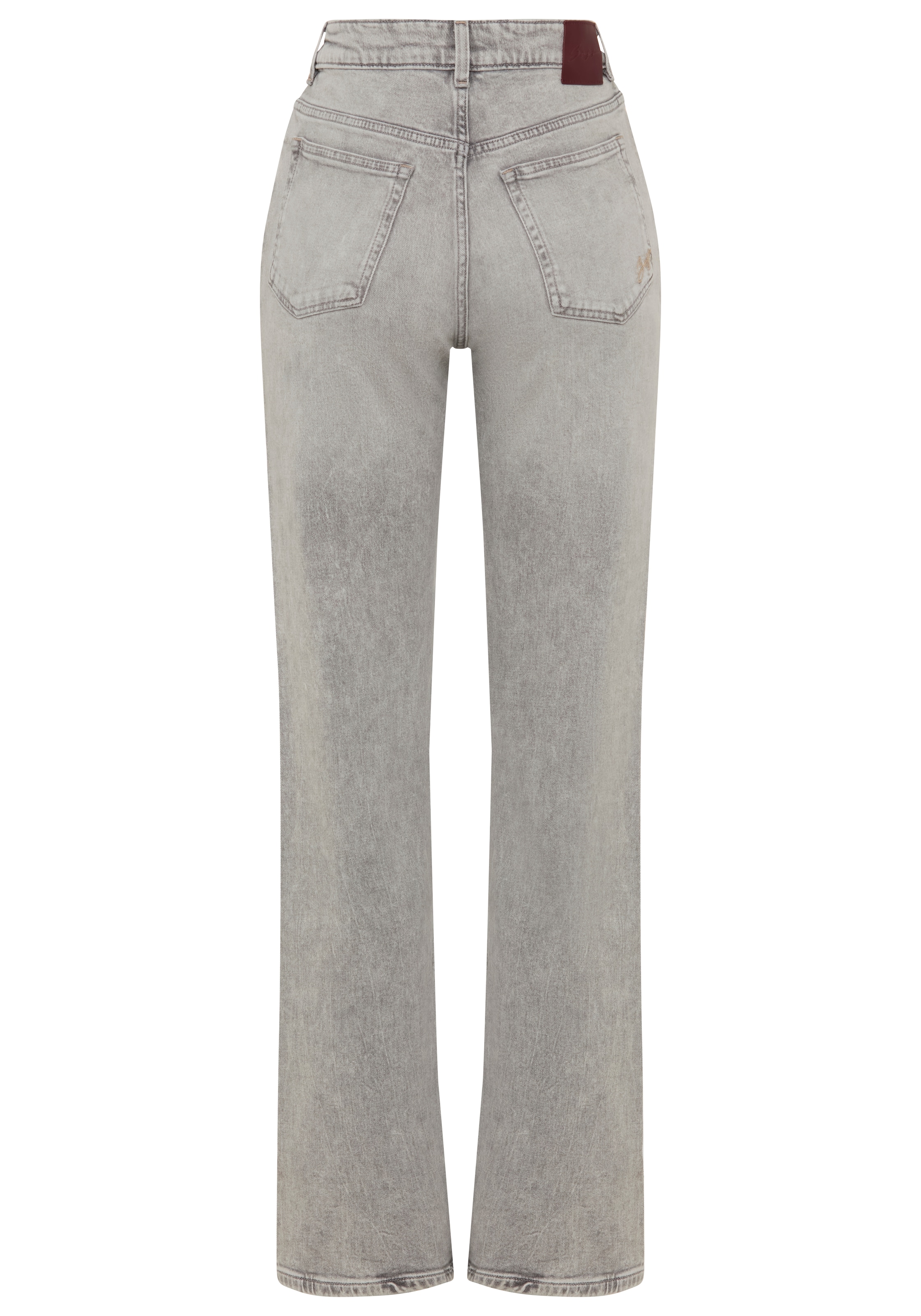 BOSS ORANGE Straight-Jeans »ADA HR SLIT Premium Damenmode« mit Schlitz am Saum, hohe Leibhöhe