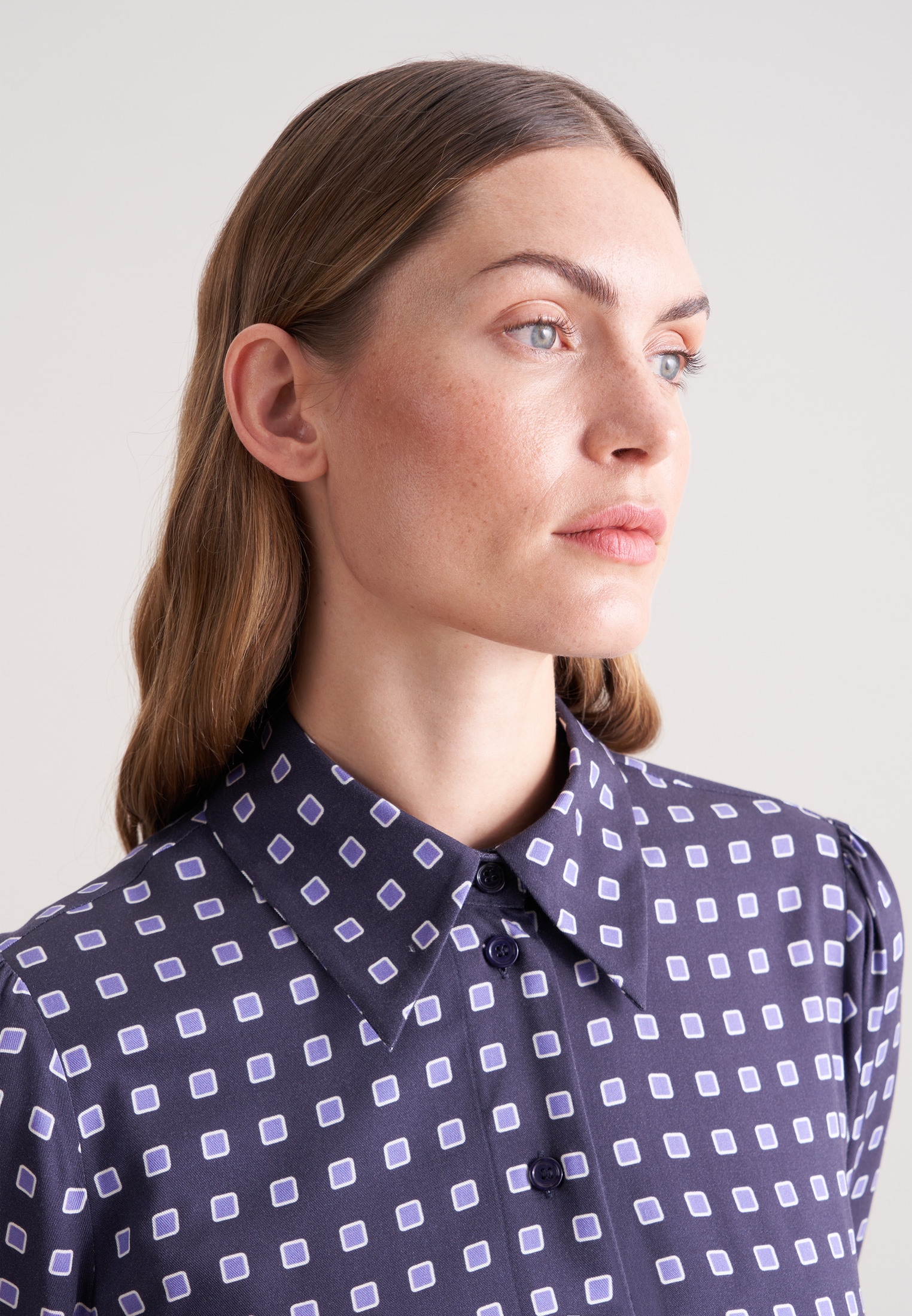 seidensticker Sommerkleid 1/1 Kragen Geometrische Muster