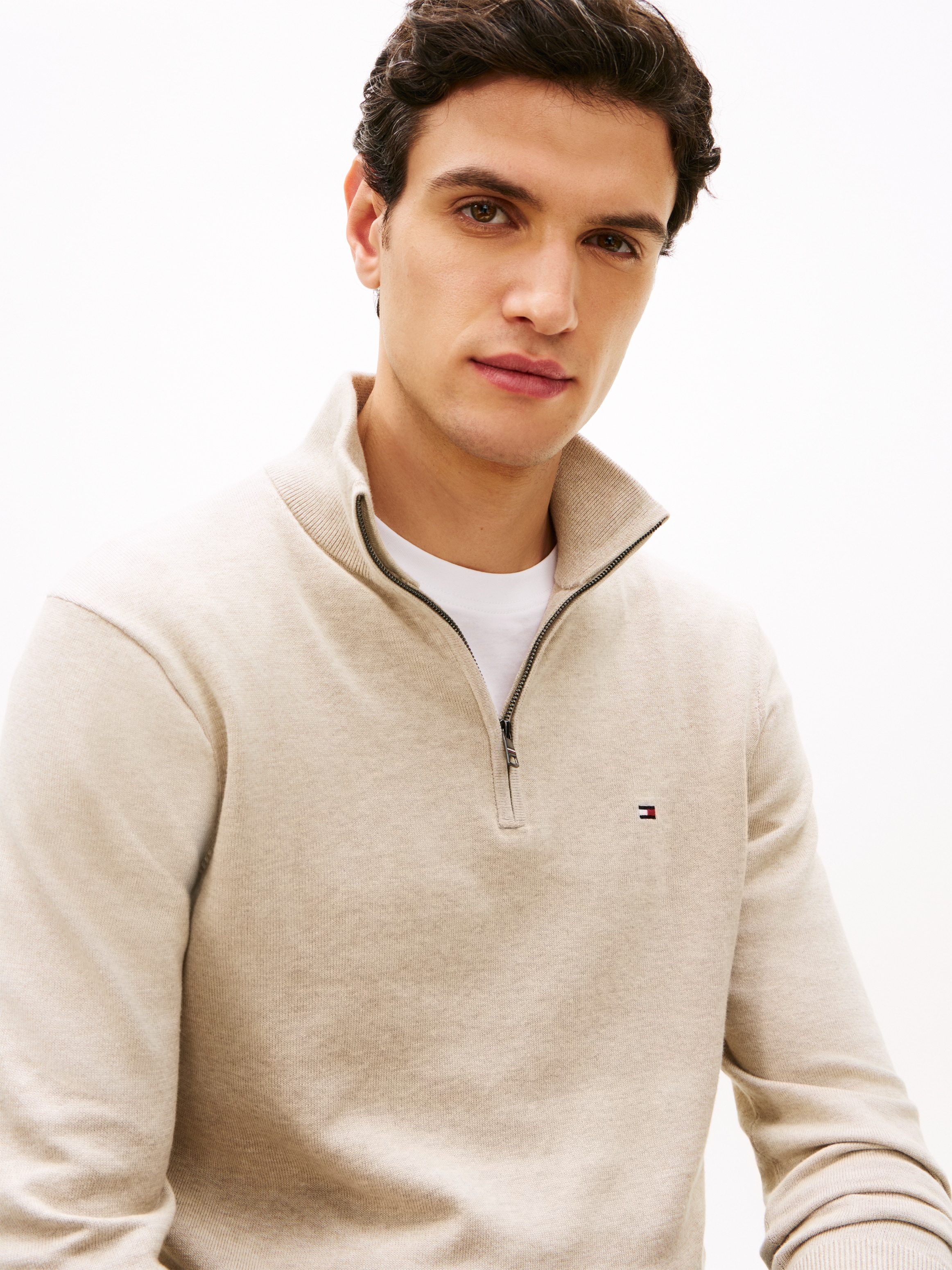 Tommy Hilfiger Troyer »ESSENTIAL COTTON ZIP MOCK«