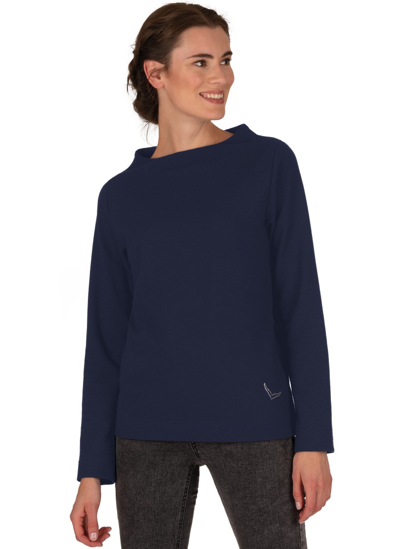 Trigema »TRIGEMA Sweatshirt Stehkragen Shop kaufen mit im Pullover OTTO Online Kristallsteinen«