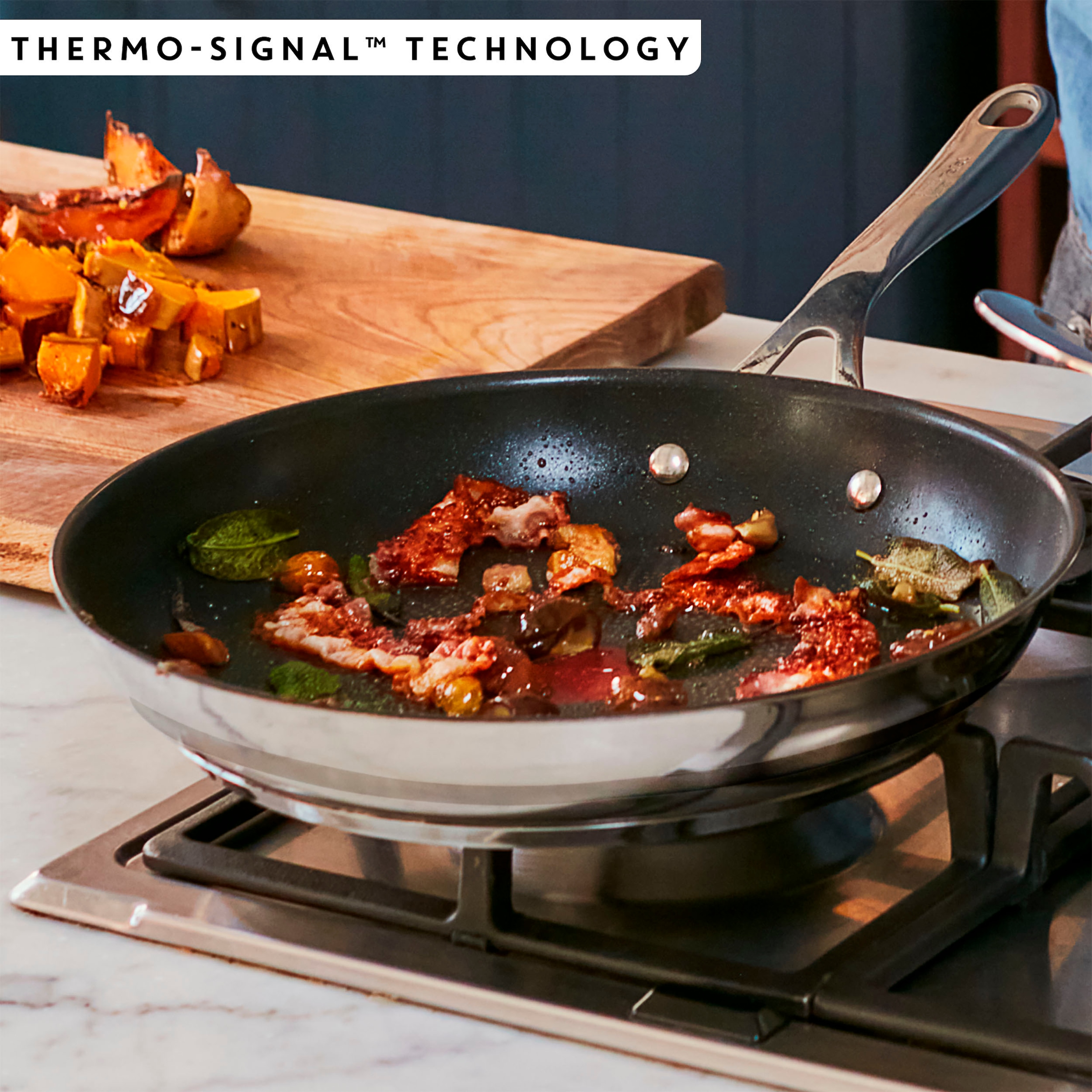 Tefal Wok »Jamie Oliver E31019 Cook Smart«, Edelstahl, Antihaftversiegelung, Thermo-Signal, Induktion, Ø 28 cm