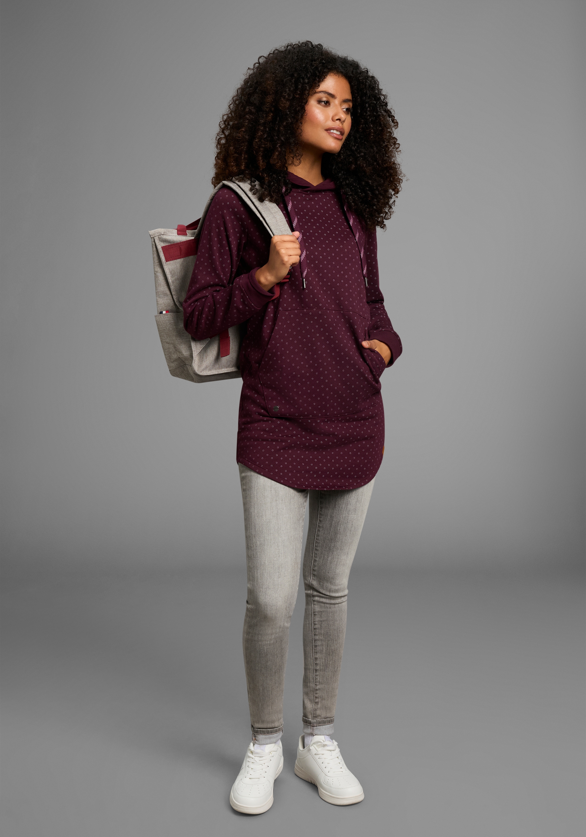 KangaROOS Longsweatshirt mit dezentem Muster