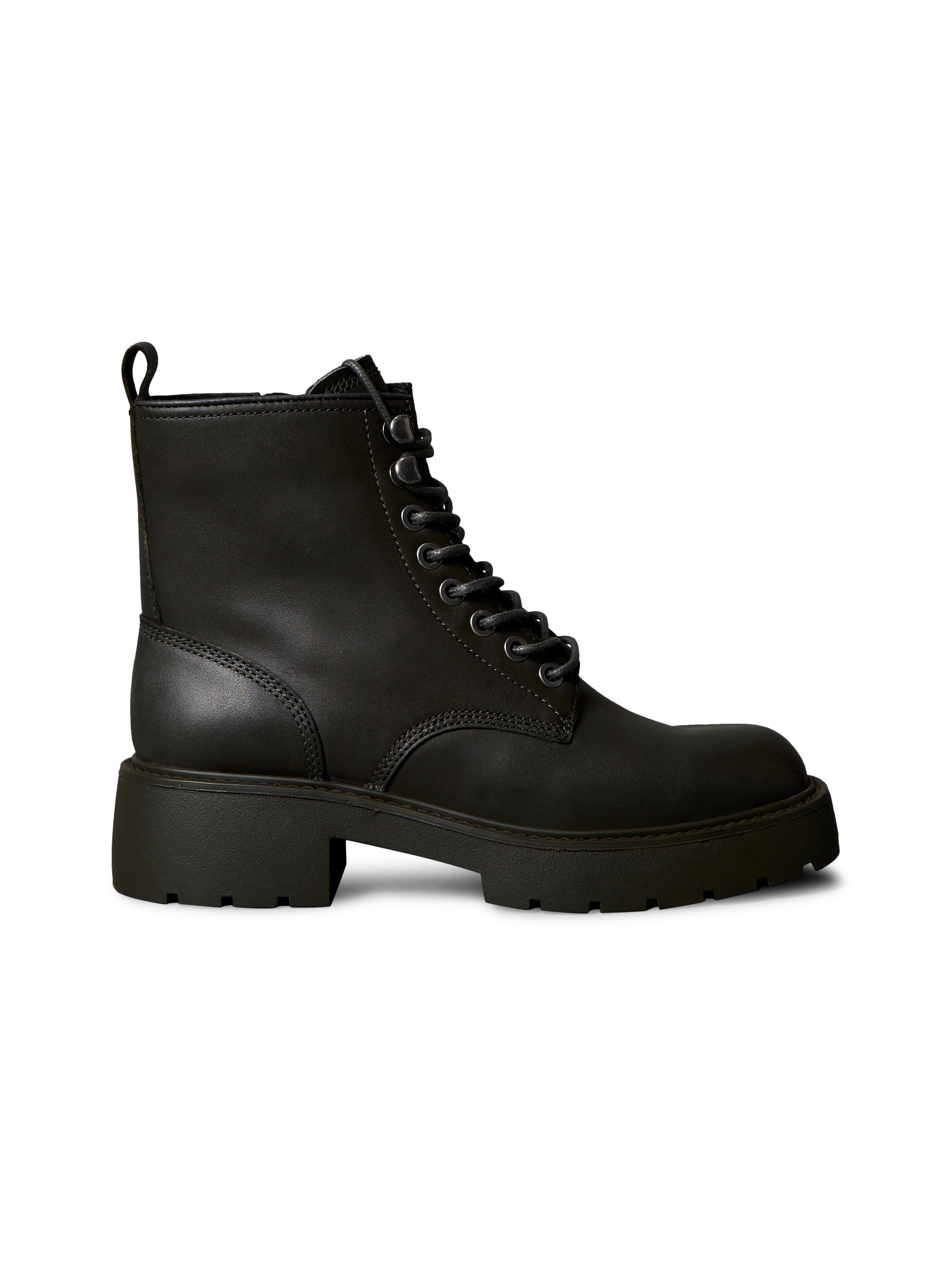 Calvin Klein Jeans Schnürboots »CHUNKY LACE UP ZIP BOOT«, Schnürstiefelette, Plateauboots, Festival, mit Anziehlasche