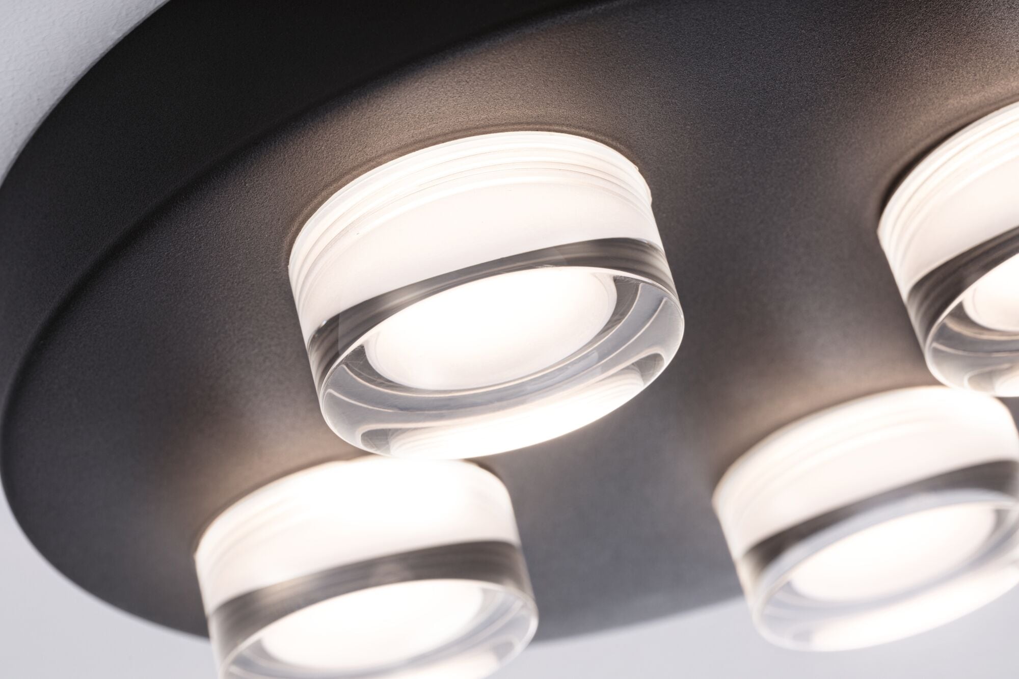 Paulmann LED Deckenleuchte »Selection Bathroom Wand-/Deckenleuchte Kame IP44 Signalschwarz 4er« 1 Stk. Warmweiß