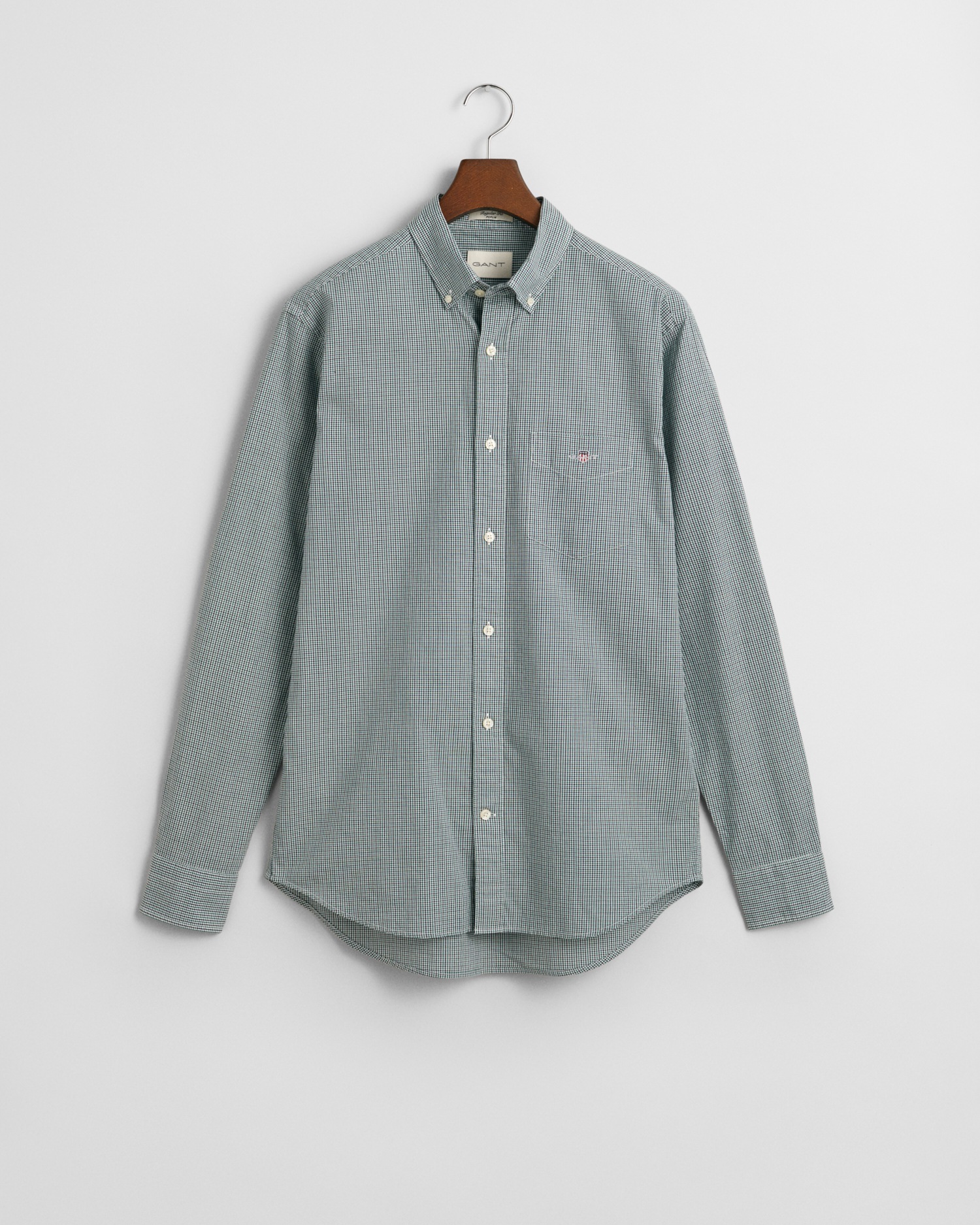Gant Langarmhemd »REG POPLIN MICRO GINGHAM SHIRT«, Regular Fit Popeline Hemd mit Vichy-Minikaro
