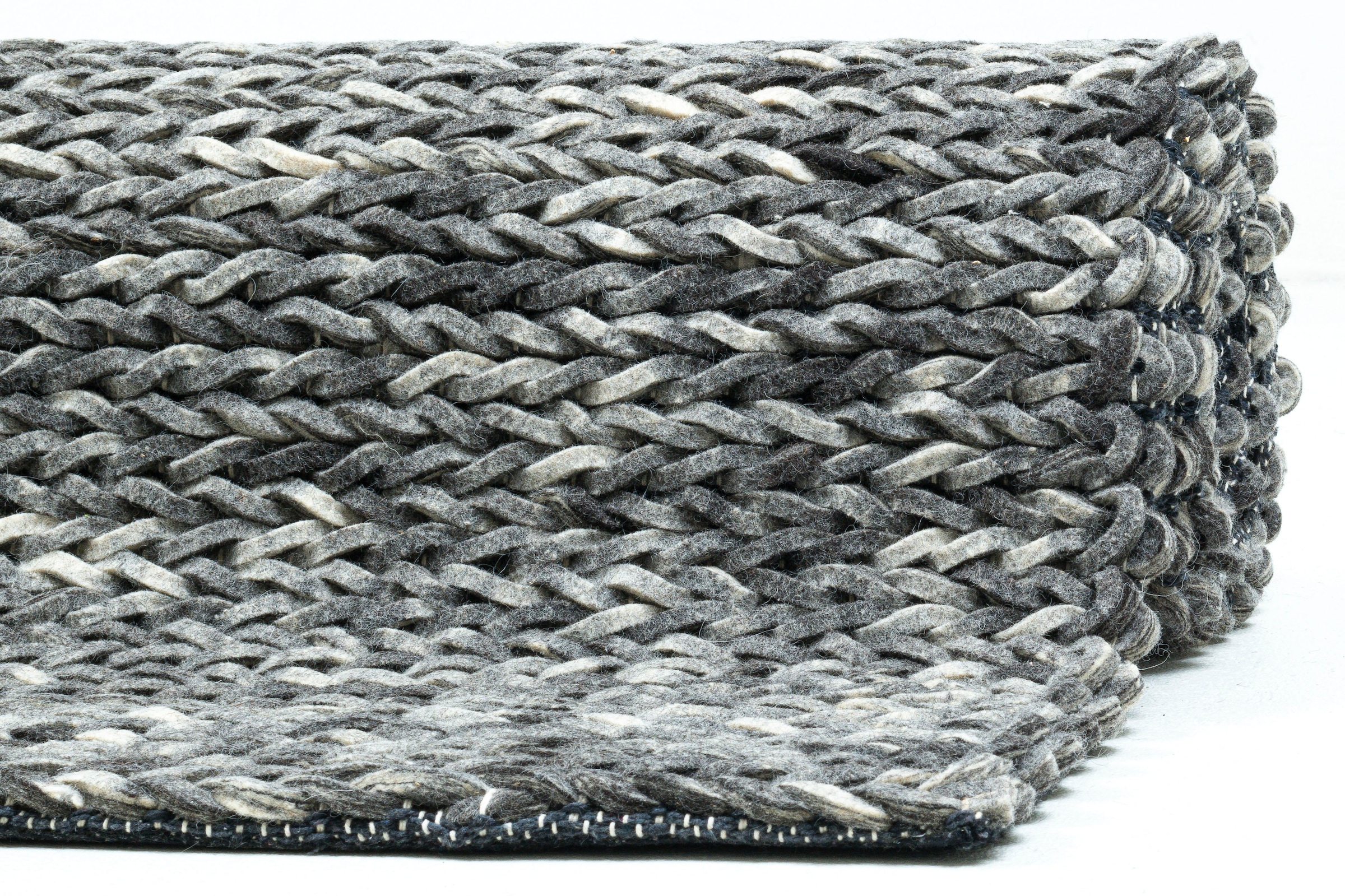 THEKO Wollteppich »Arlberg«, rechteckig, 23 mm Höhe, reine Wolle, Strickoptik, ideal im Wohnzimmer & Schlafzimmer