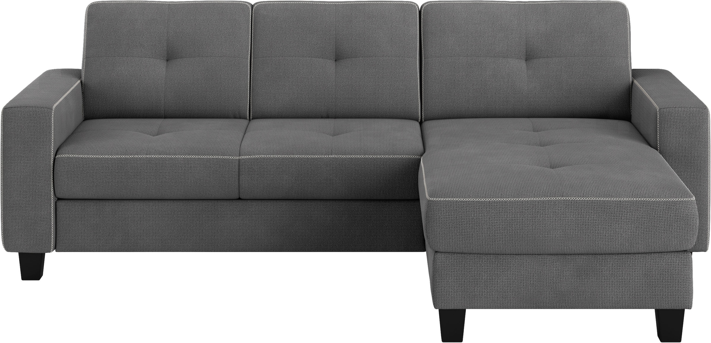 Places of Style Ecksofa »Varese«, wahlweise mit Bettfunktion und Bettkasten