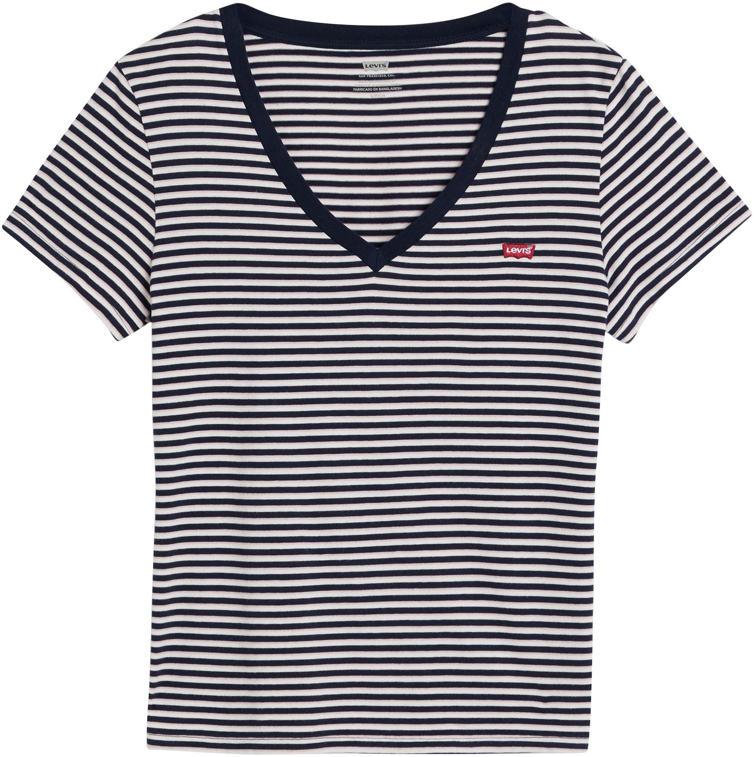 Levi's® V-Shirt »PERFECT VNECK«, mit Mini-Batwing-Logostickerei