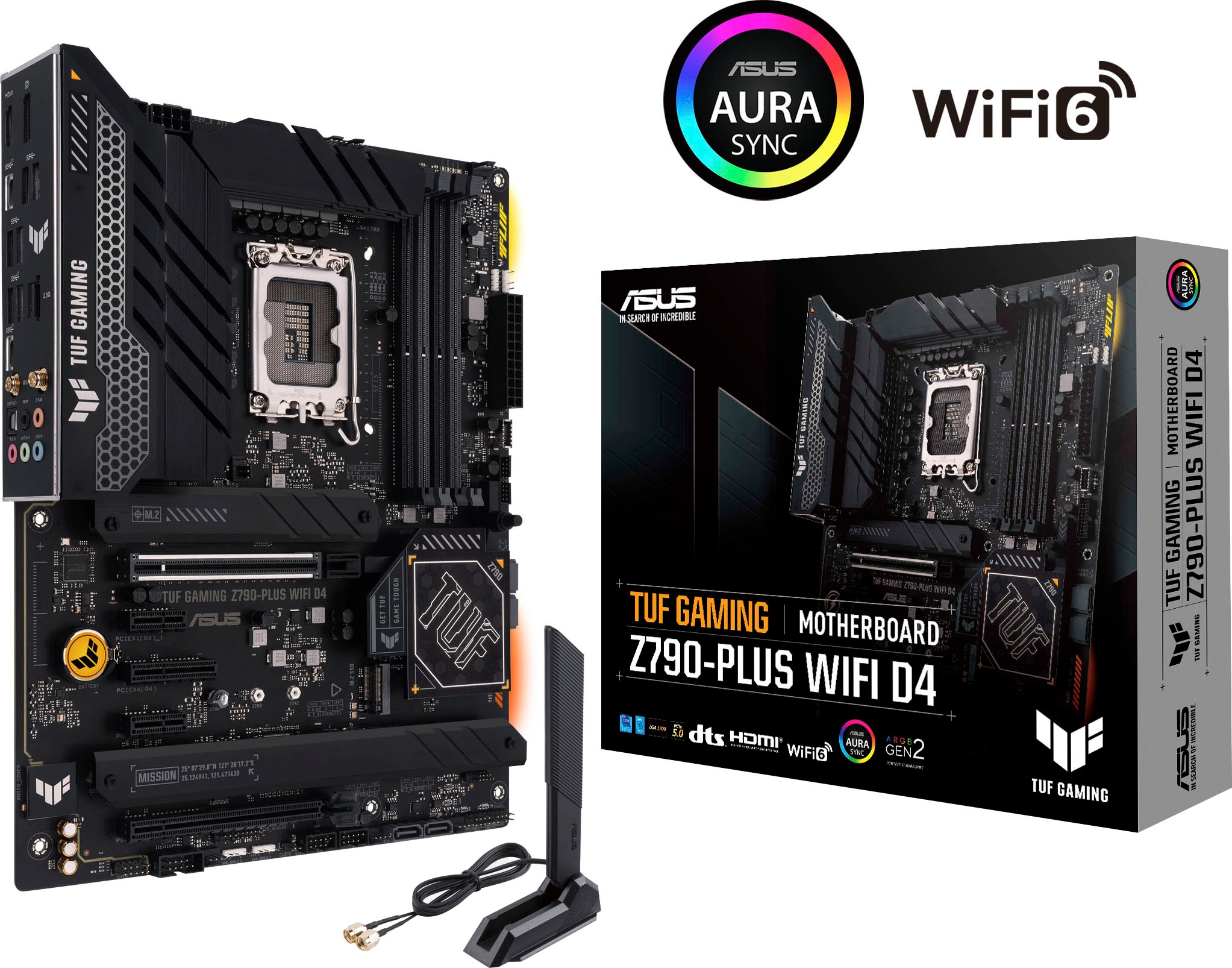 Mainboard »TUF GAMING Z790-PLUS WIFI D4«, ATX, PCIe 5.0, DDR4 Speicher, 4x M.2, HDMI,...