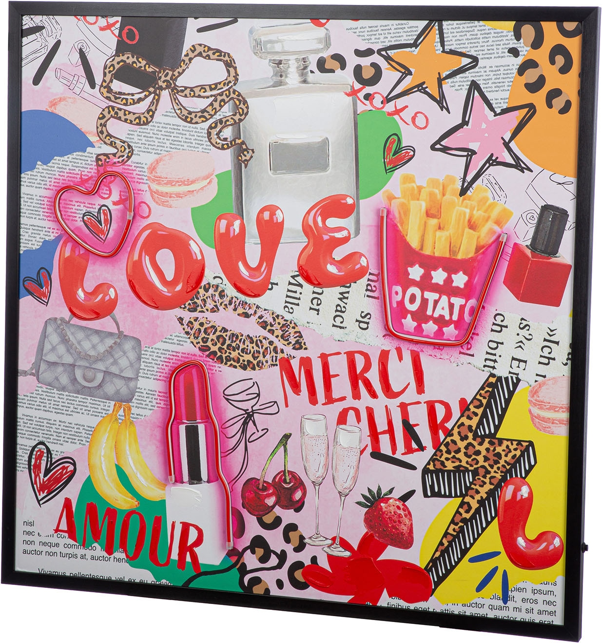 GILDE Leinwandbild »Bild quadratisch OOH LALA« Abstrakt 1 Stk. tlg.