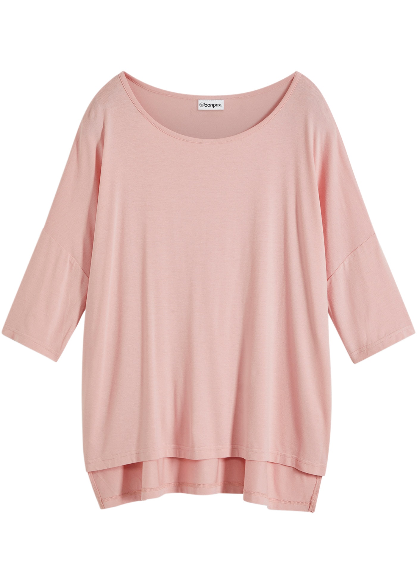 bonprix T-Shirt Oversize-Passform, Halbarm, U-Boot Ausschnitt