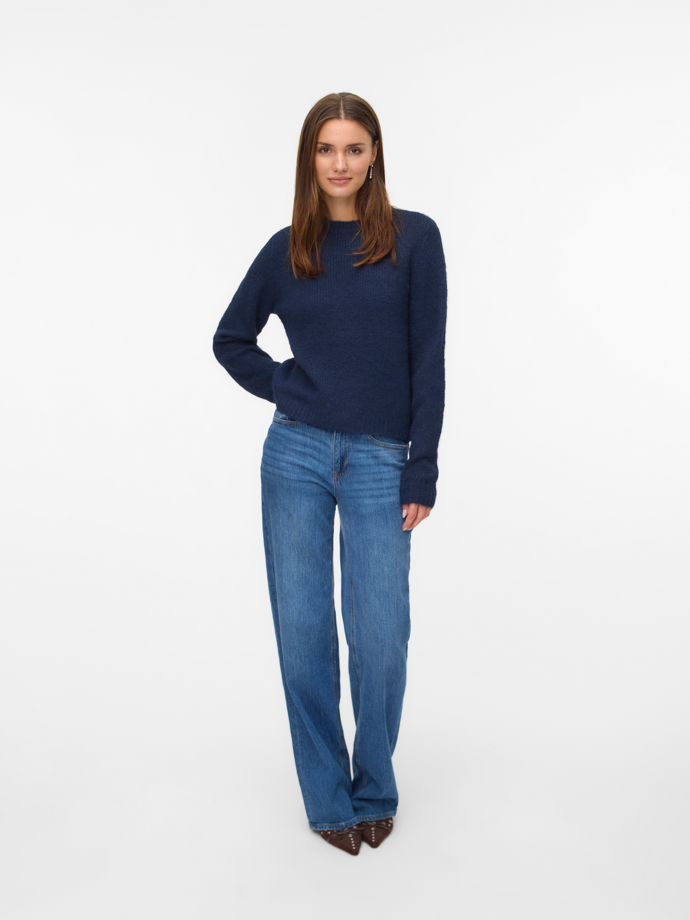 Vero Moda Strickpullover »VMNOVAH LS O-NECK PULLOVER GA NOOS«