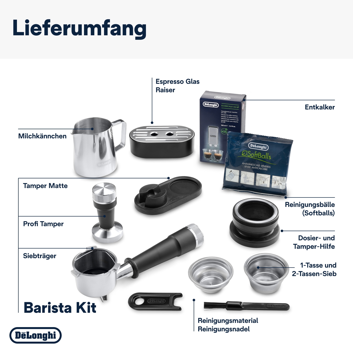 De'Longhi Espressomaschine »LA SPECIALISTA EC9155.W« 8 Mahlgrade, 3 Temperaturen, Milchschaumdüse & Tamping Hilfe