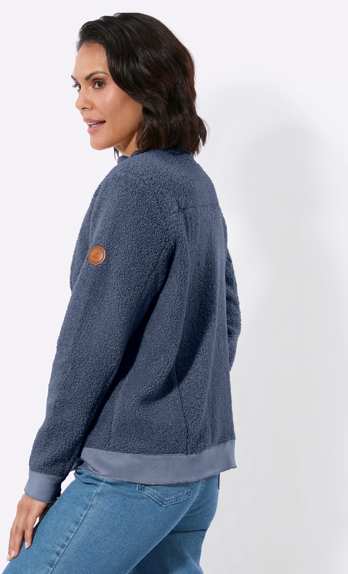 Casual Looks Bouclèjacke ohne Kapuze
