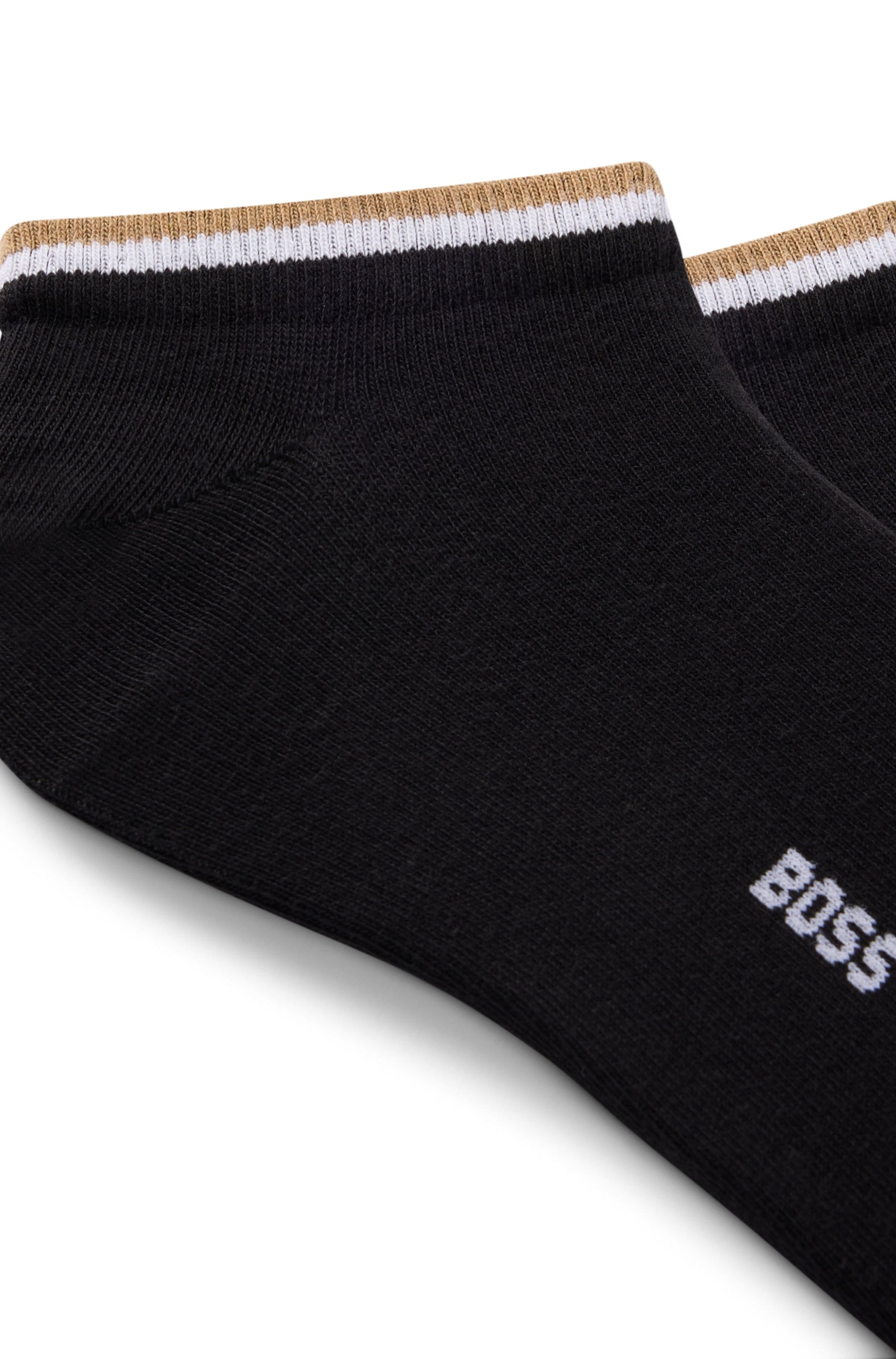 BOSS Sneakersocken »2P AS Uni stripe CC«, (Packung, 2er), mit geringeltem Abschluss