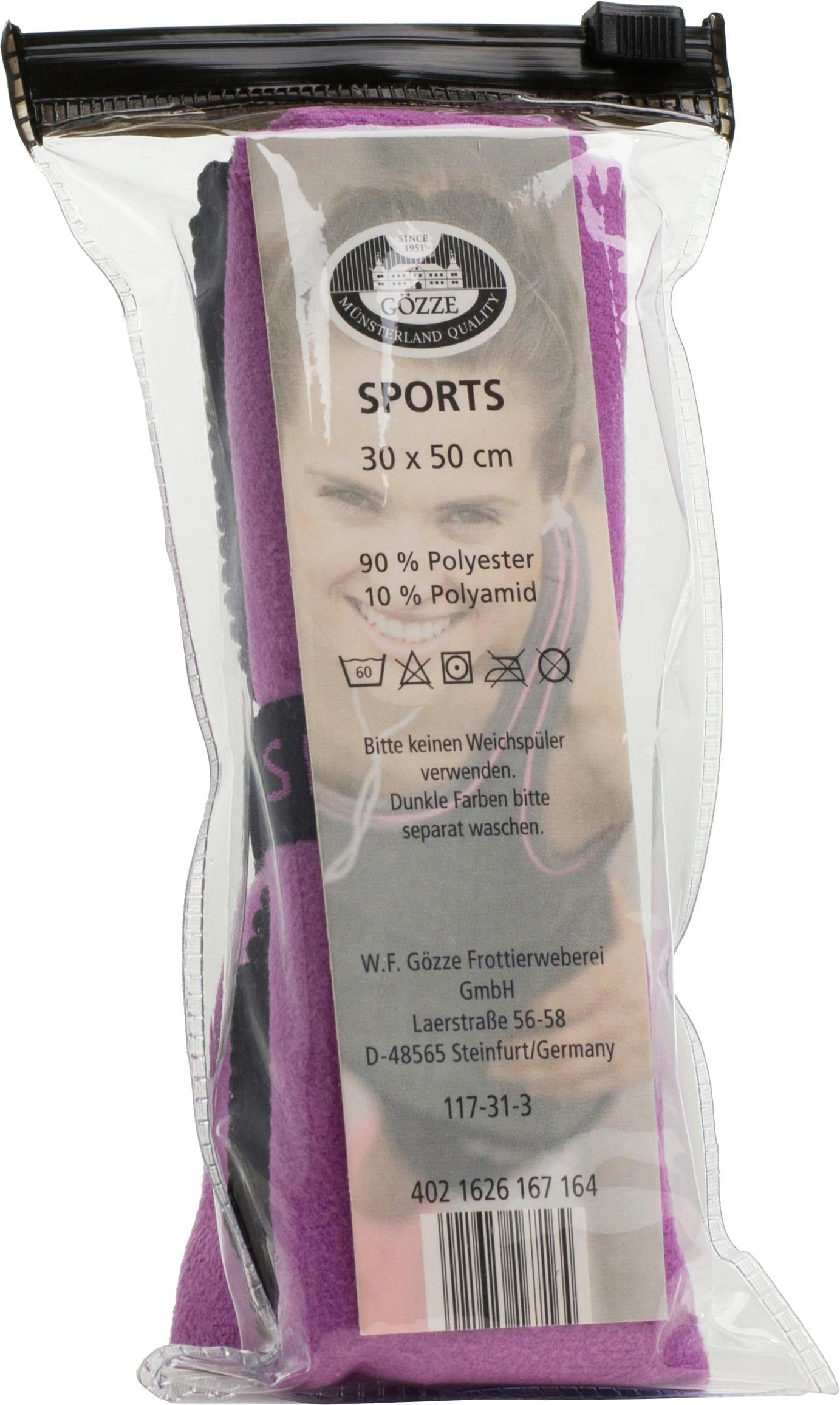 Gözze Sporthandtuch »Sports by Gözze«, (3 St., 3er Set Sporthandtücher 30 x 50 cm), im Set, schnell trocknend, Mikrofaser, für Sport, Reisen & Camping